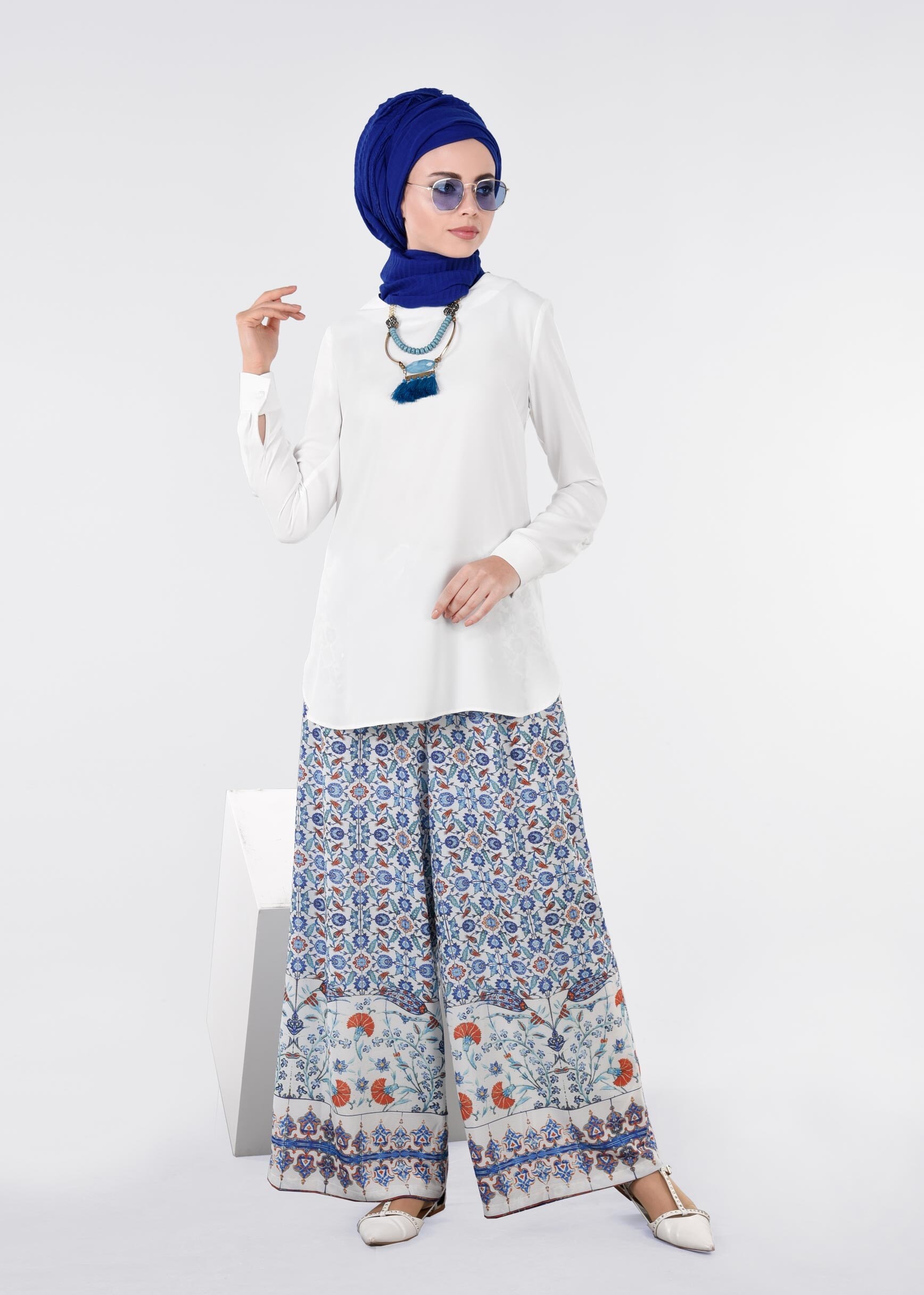 Tesettür giyim TURUNCU 7177 BURBLE 7953 PANTOLON 40/48 TEK38