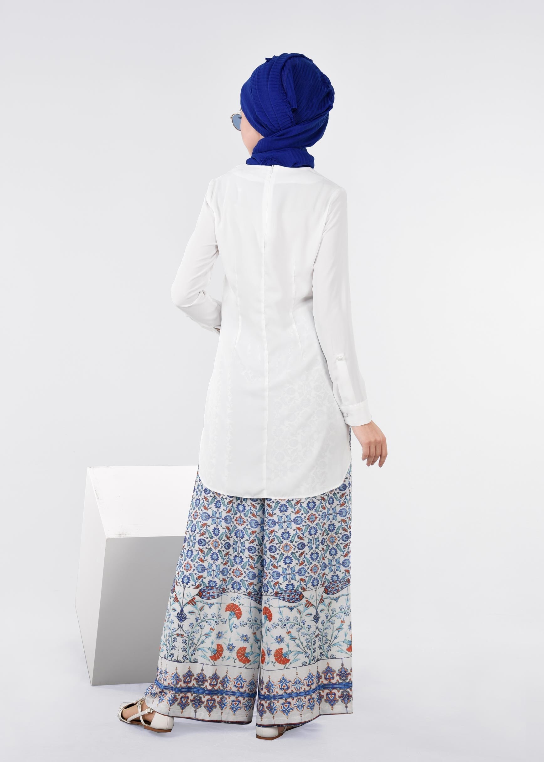 Tesettür giyim TURUNCU 7177 BURBLE 7953 PANTOLON 40/48 TEK38