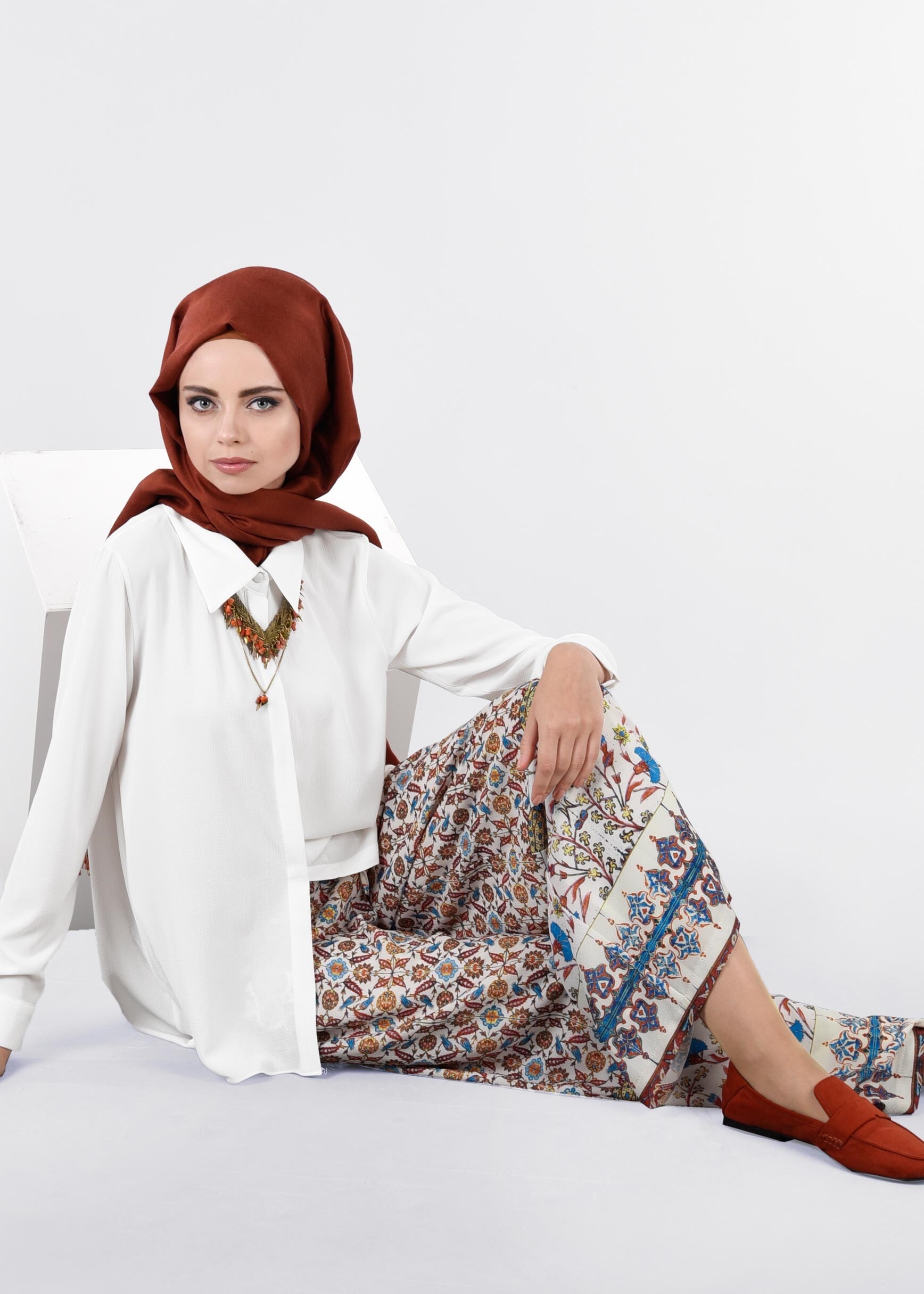 Tesettür giyim LACİVERT 7177 BURBLE 7953 PANTOLON 40/48 TEK38