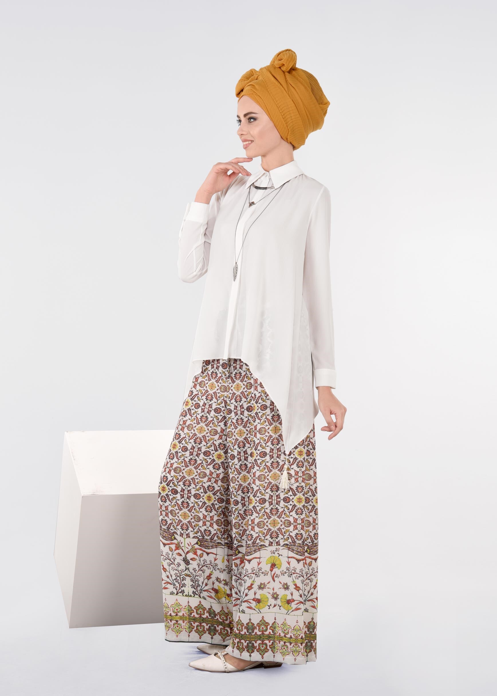 Tesettür giyim YEŞİL 7177 BURBLE 7953 PANTOLON 40/48 TEK38