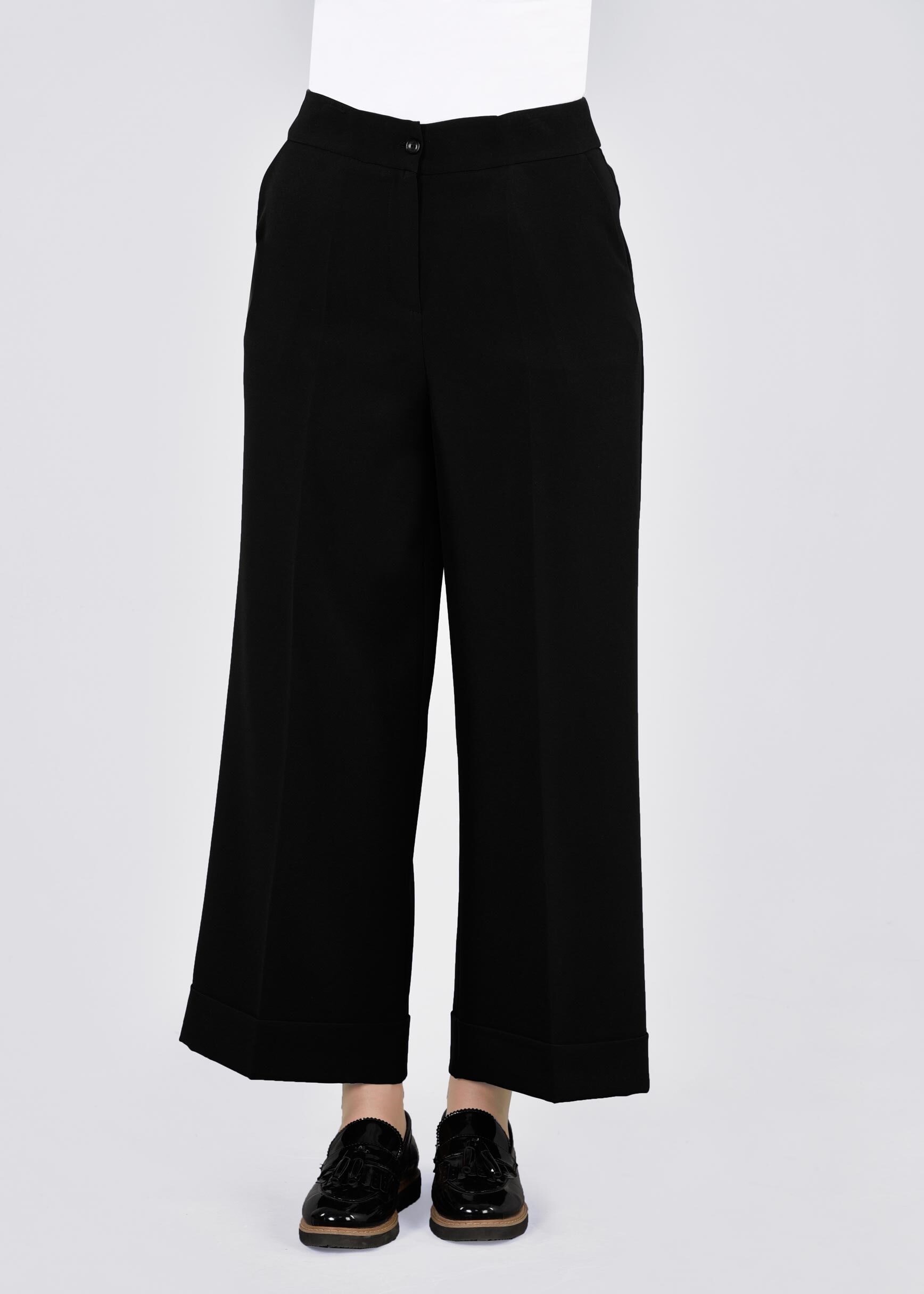 Tesettür giyim SİYAH 7178 7537 PANTOLON 38/44 TEK36