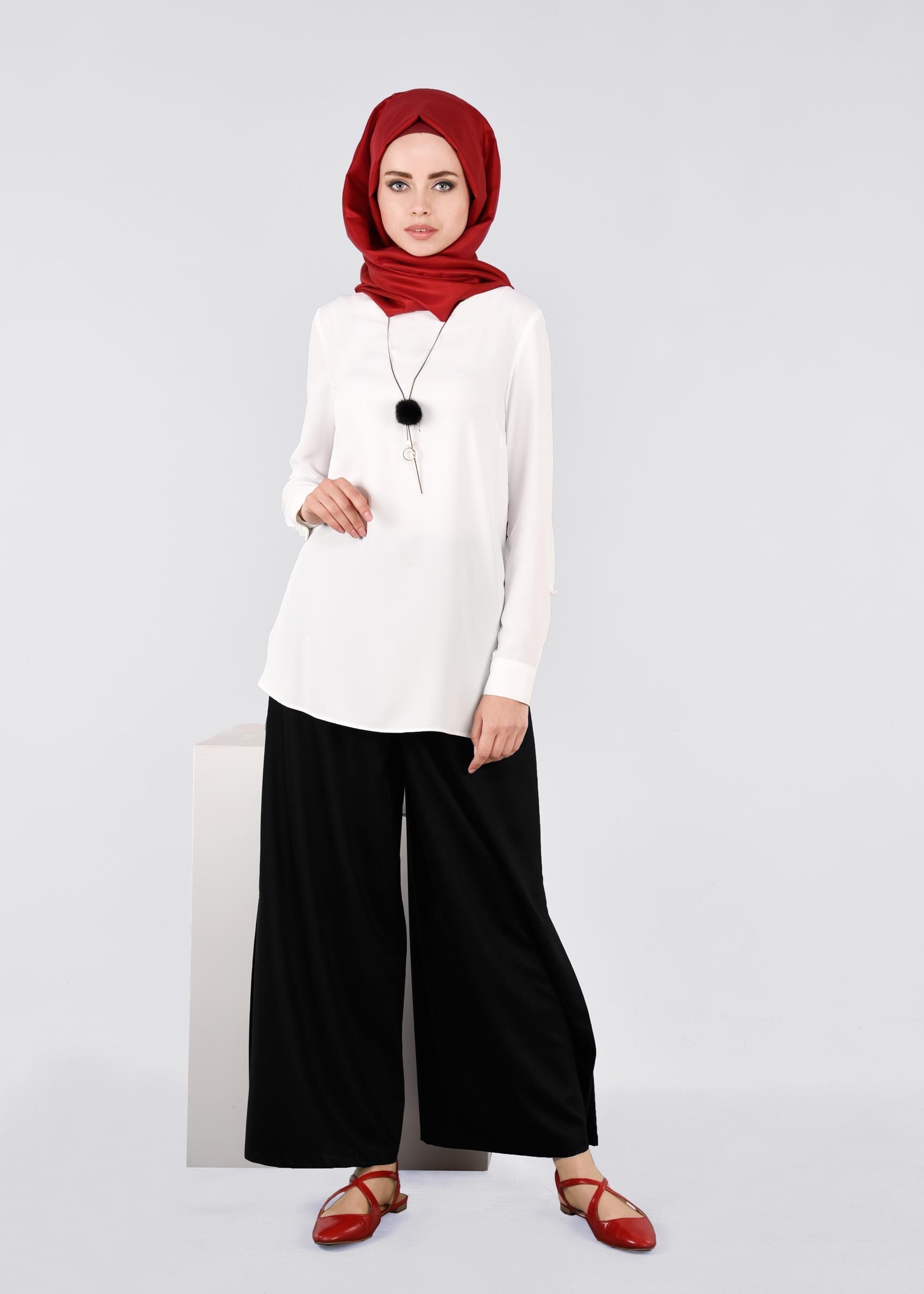 Tesettür giyim SİYAH 7183 NEW NİCE PANTOLON 38/44 TEK40