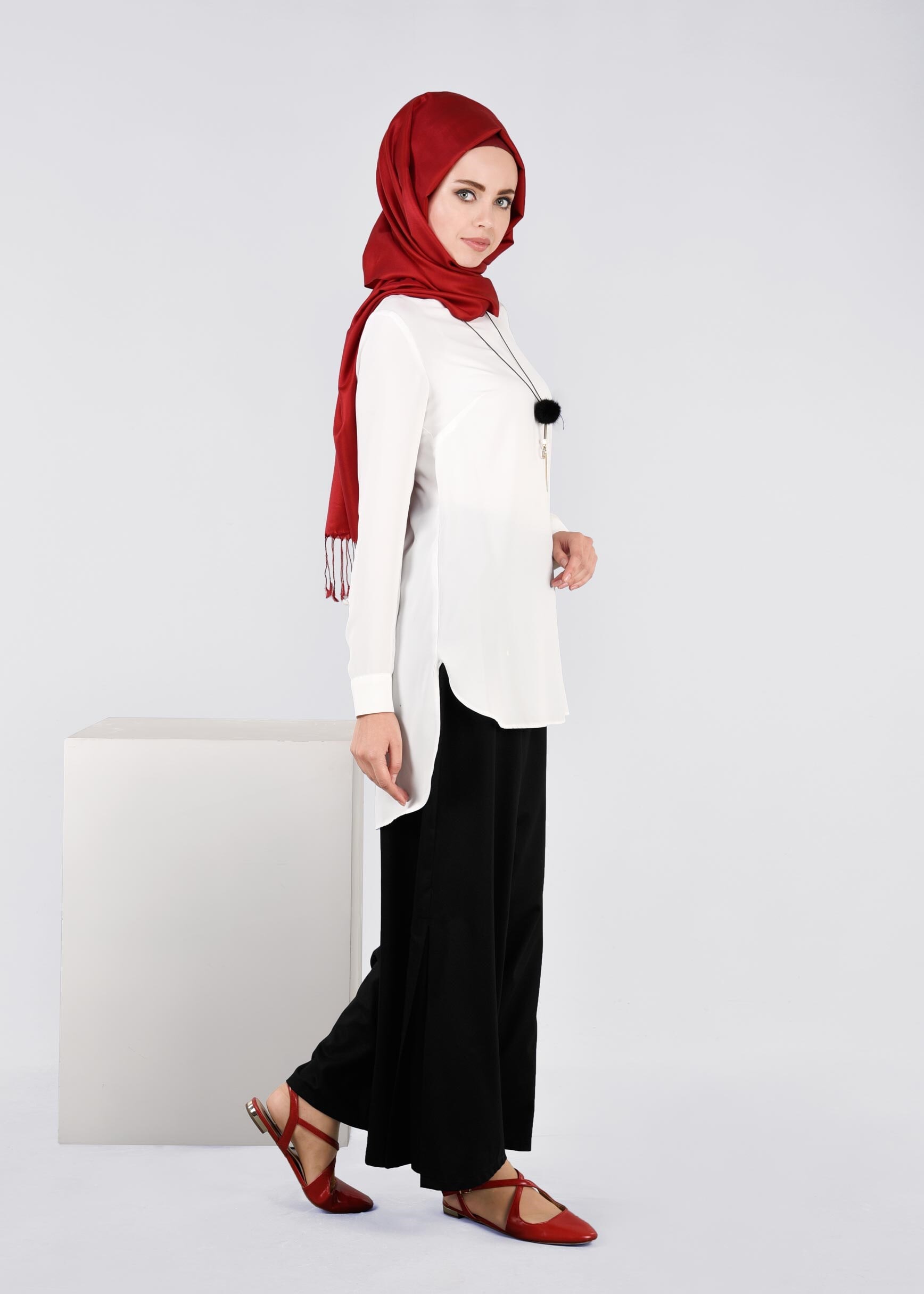 Tesettür giyim SİYAH 7183 NEW NİCE PANTOLON 38/44 TEK40