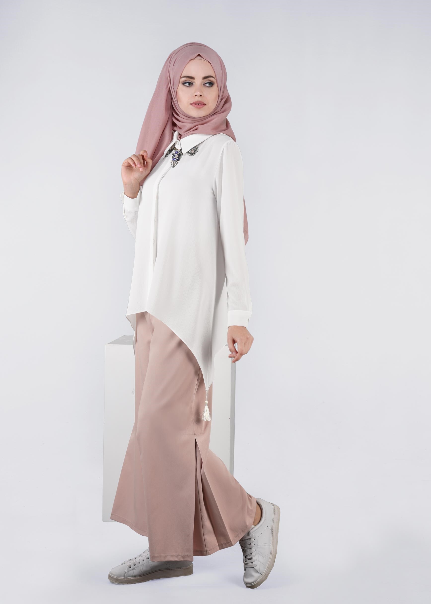 Tesettür giyim PUDRA 7183 NEW NİCE PANTOLON 38/44 TEK40