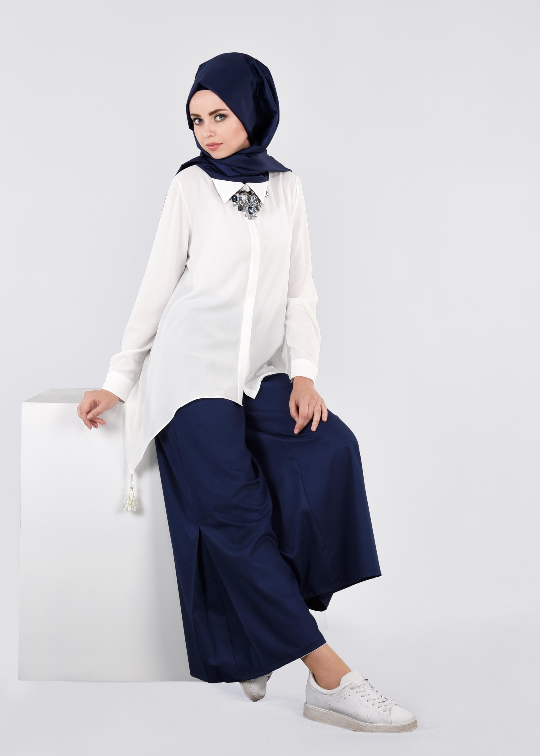 Tesettür giyim LACİVERT 7183 NEW NİCE PANTOLON 38/44 TEK40