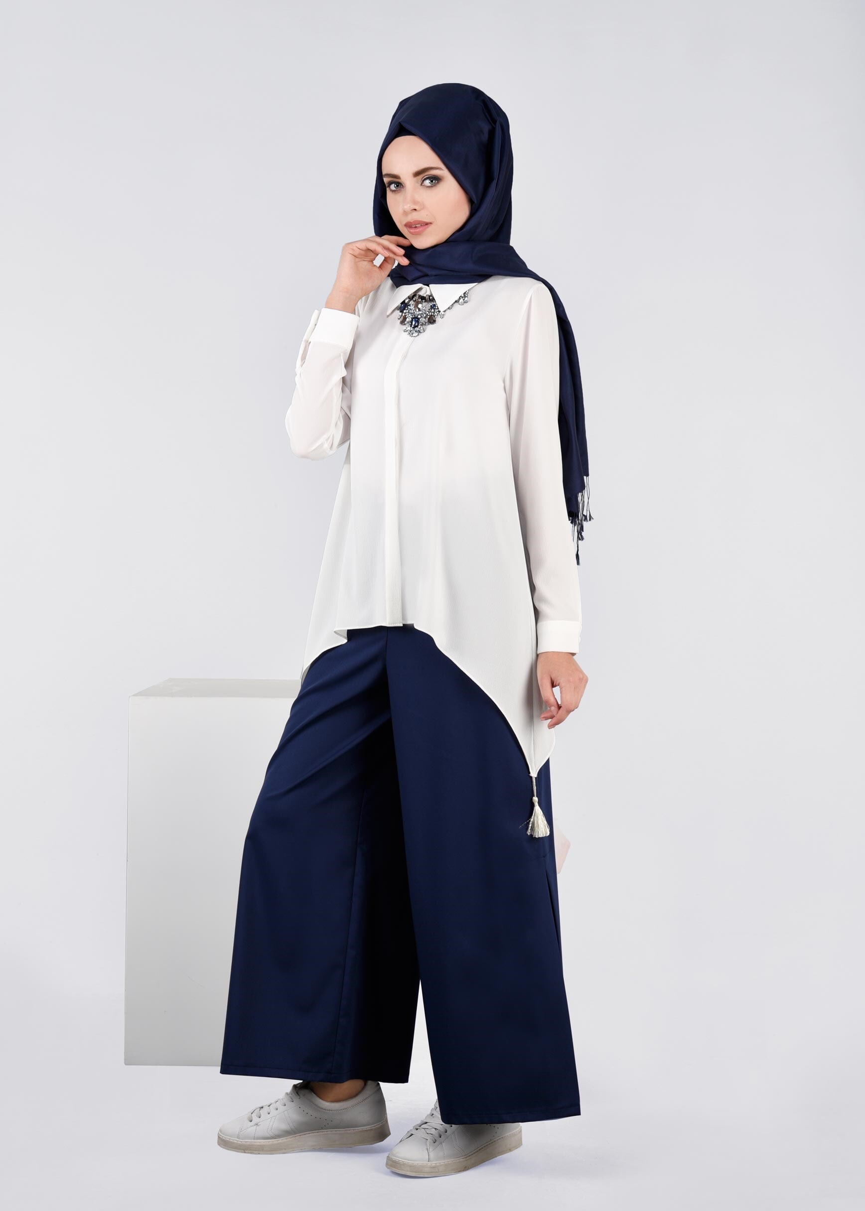 Tesettür giyim LACİVERT 7183 NEW NİCE PANTOLON 38/44 TEK40