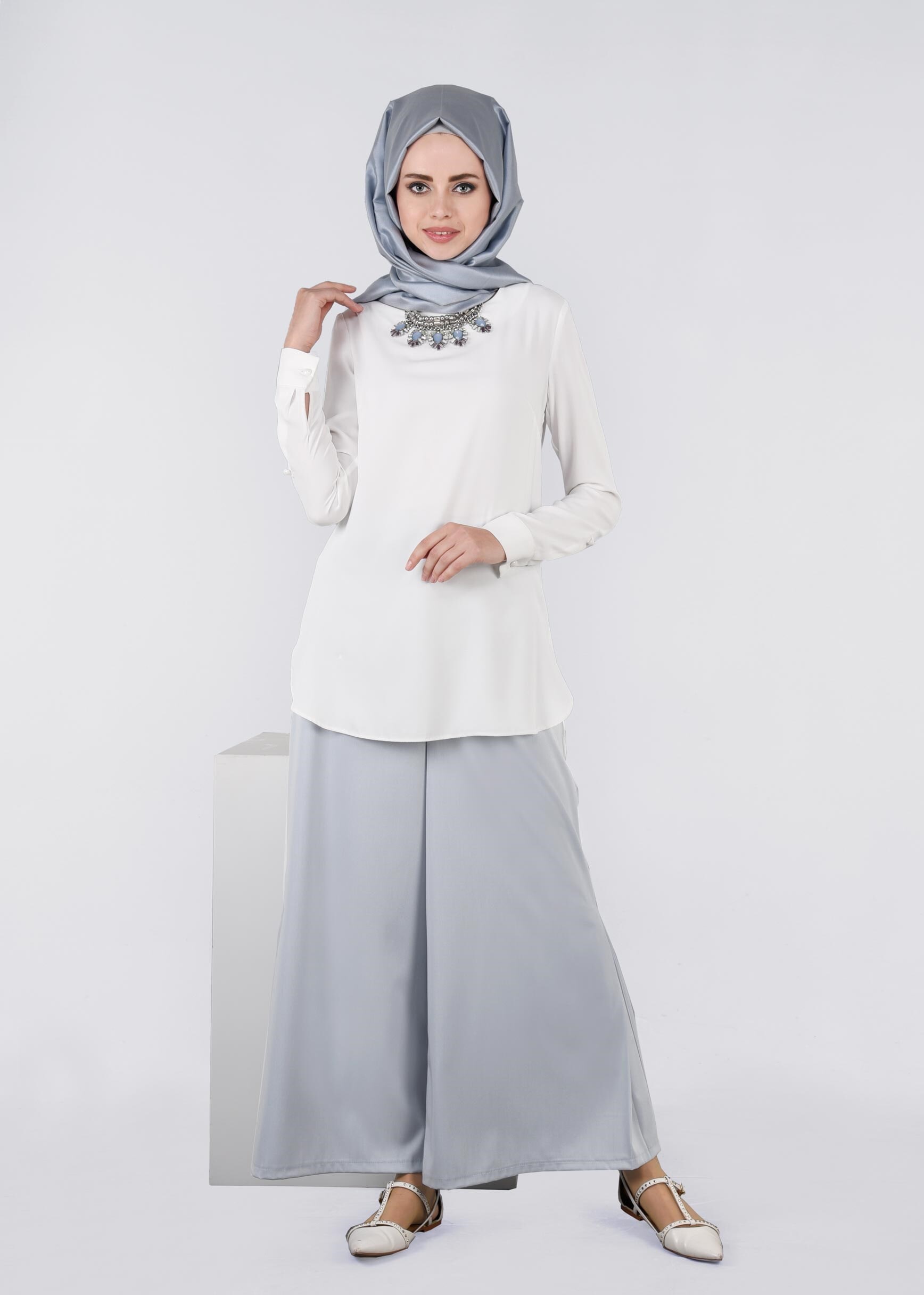 Tesettür giyim MAVİ 7183 NEW NİCE PANTOLON 38/44 TEK40