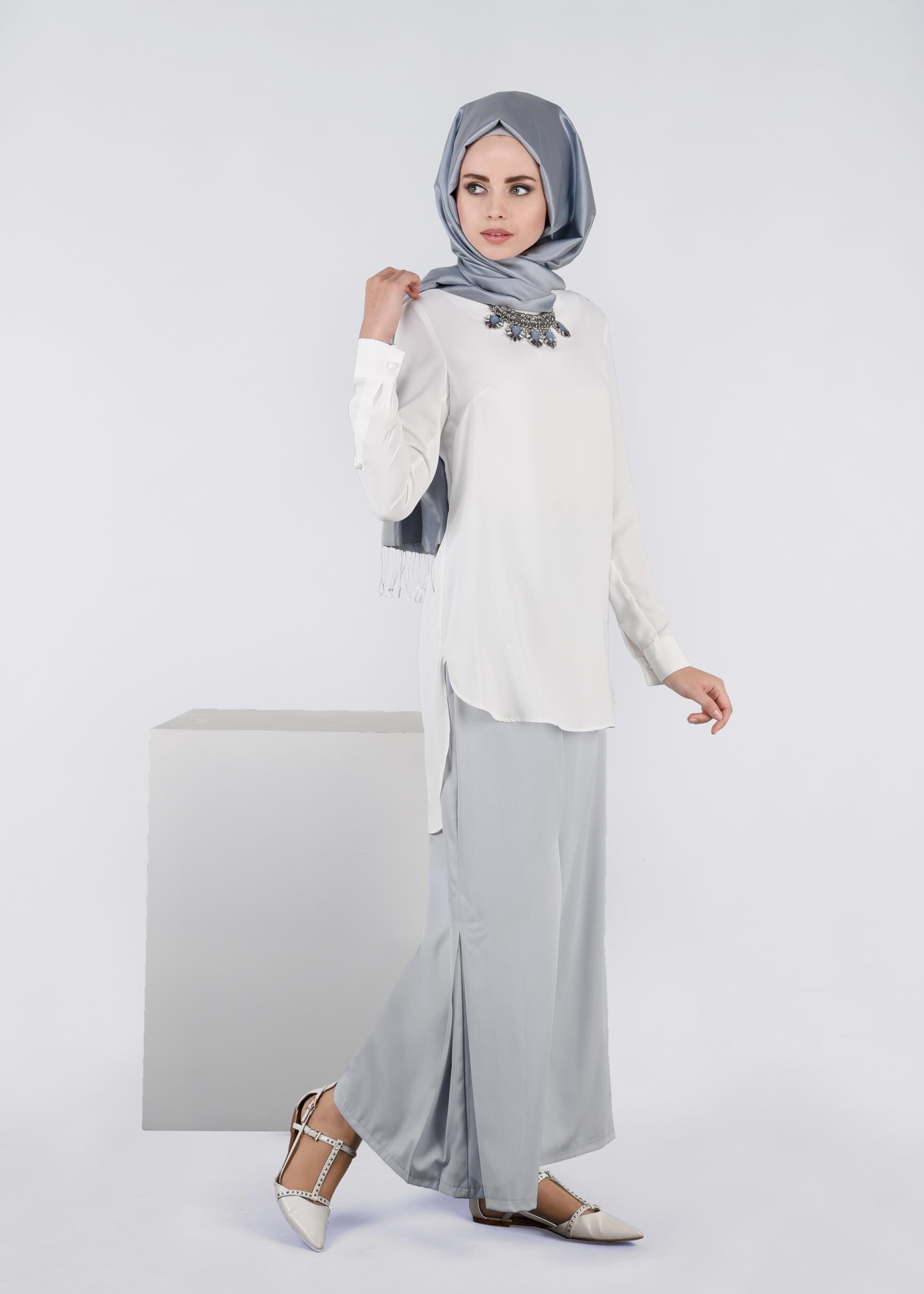 Tesettür giyim MAVİ 7183 NEW NİCE PANTOLON 38/44 TEK40