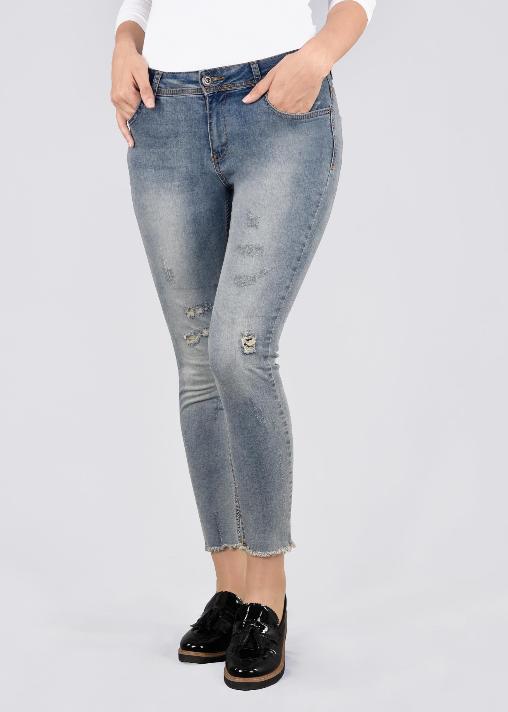 Tesettür giyim MAVİ 7185 LUGANO DENİM PANTOLON 36/44