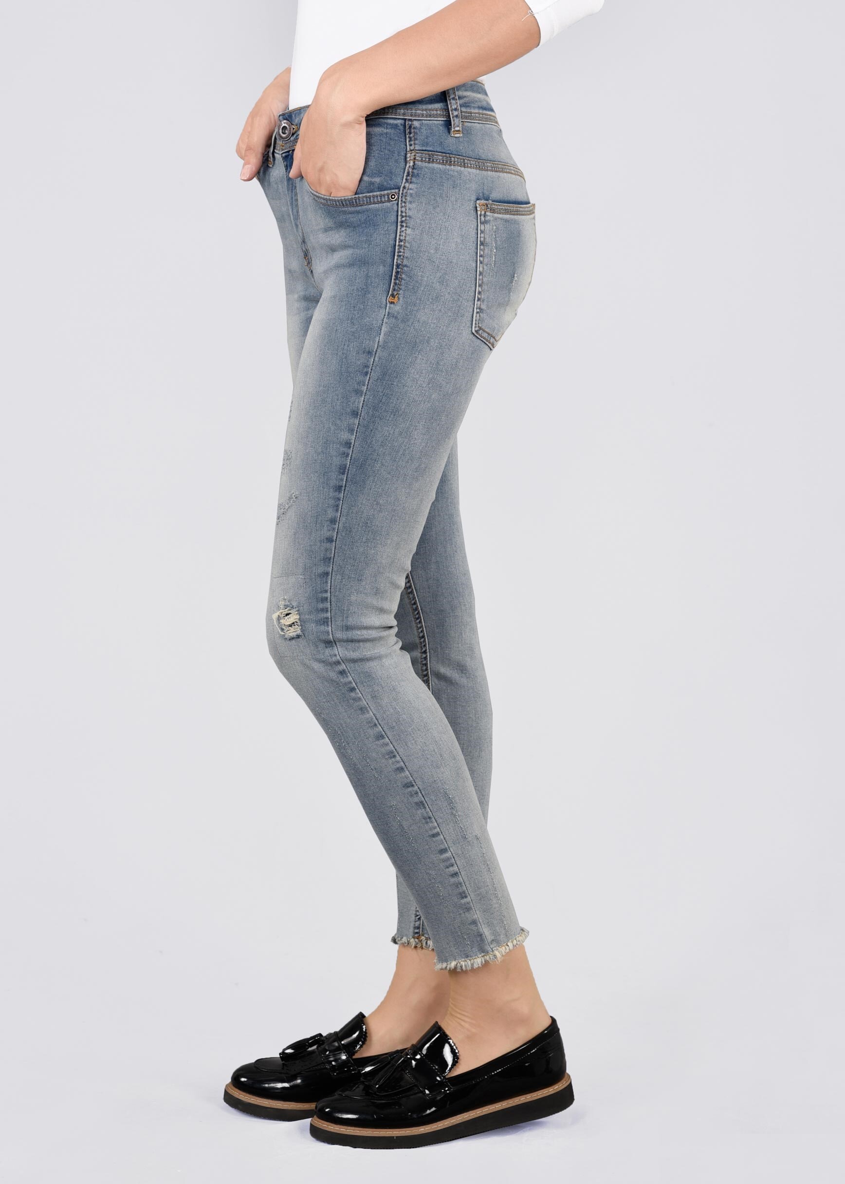 Tesettür giyim MAVİ 7185 LUGANO DENİM PANTOLON 36/44