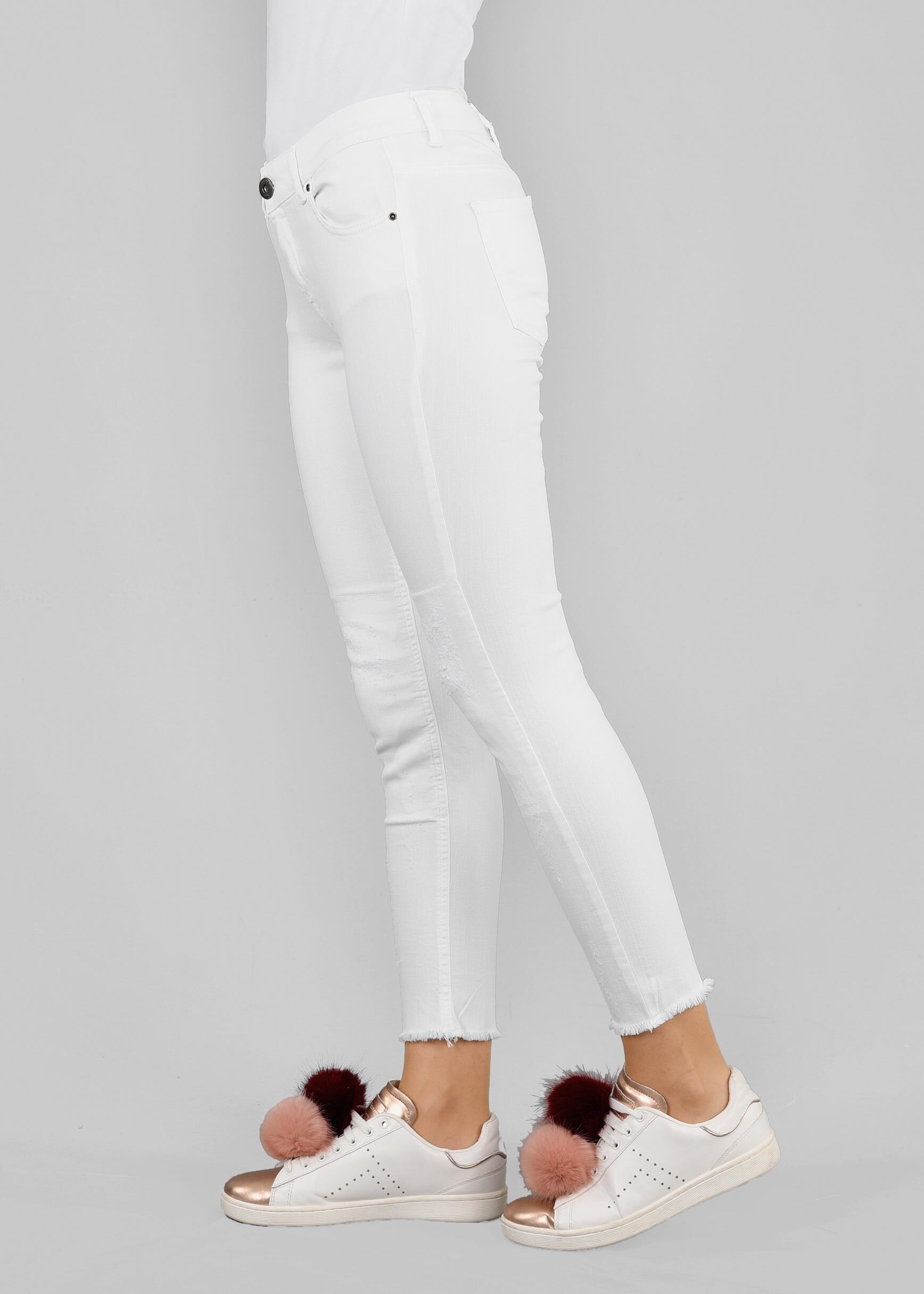 Tesettür giyim BEYAZ 7186 REMİX DENİM PANTOLON 36/44