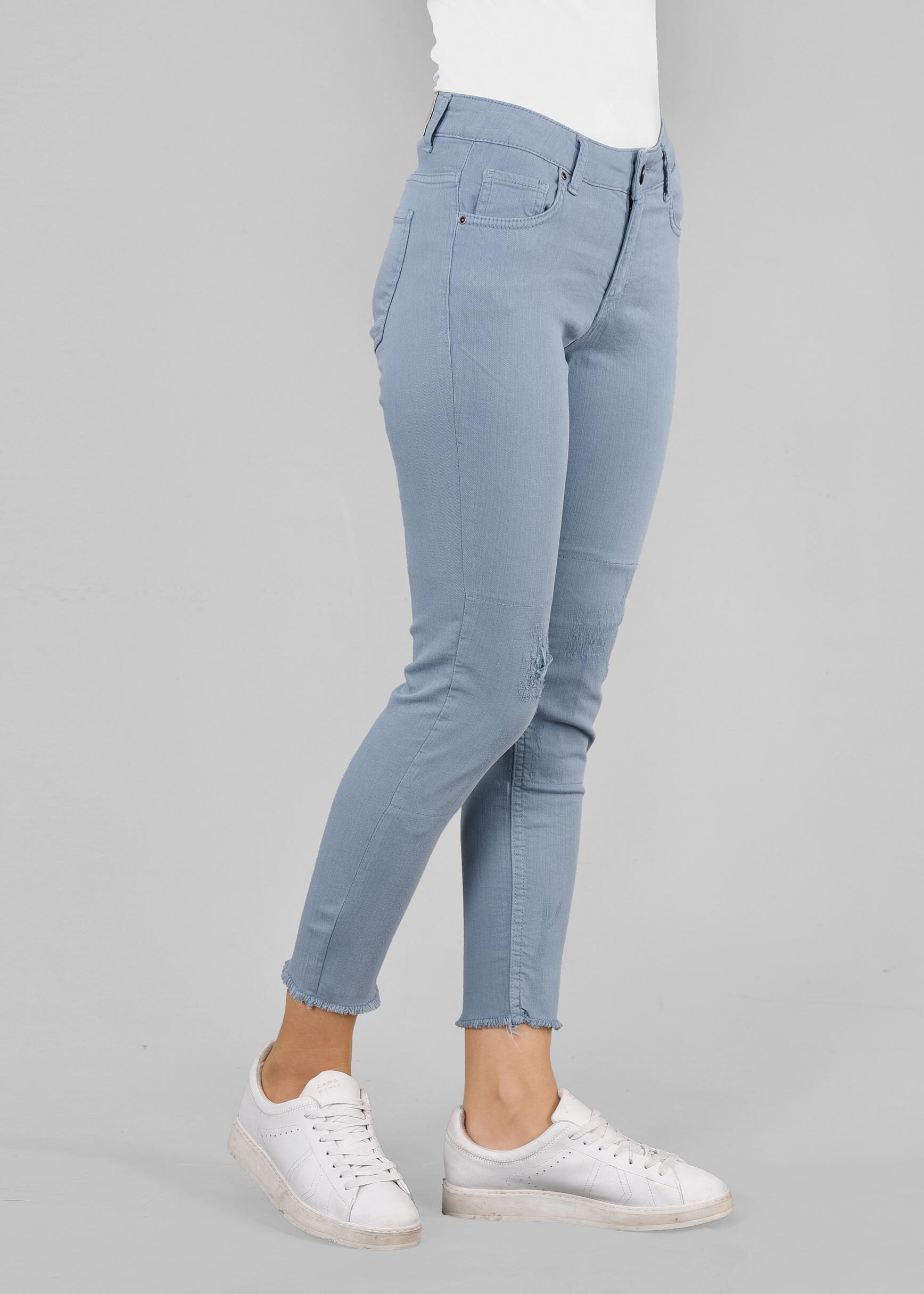 Tesettür giyim MAVİ 7186 REMİX DENİM PANTOLON 36/44