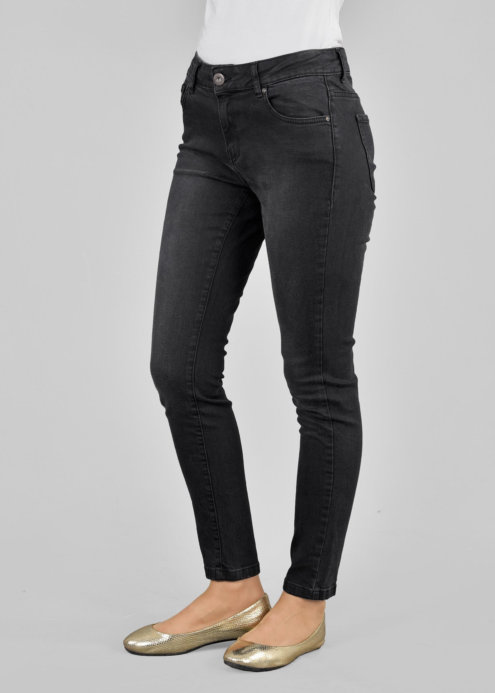 Tesettür giyim SİYAH 7193 CORPA DENİM PANTOLON 38/46