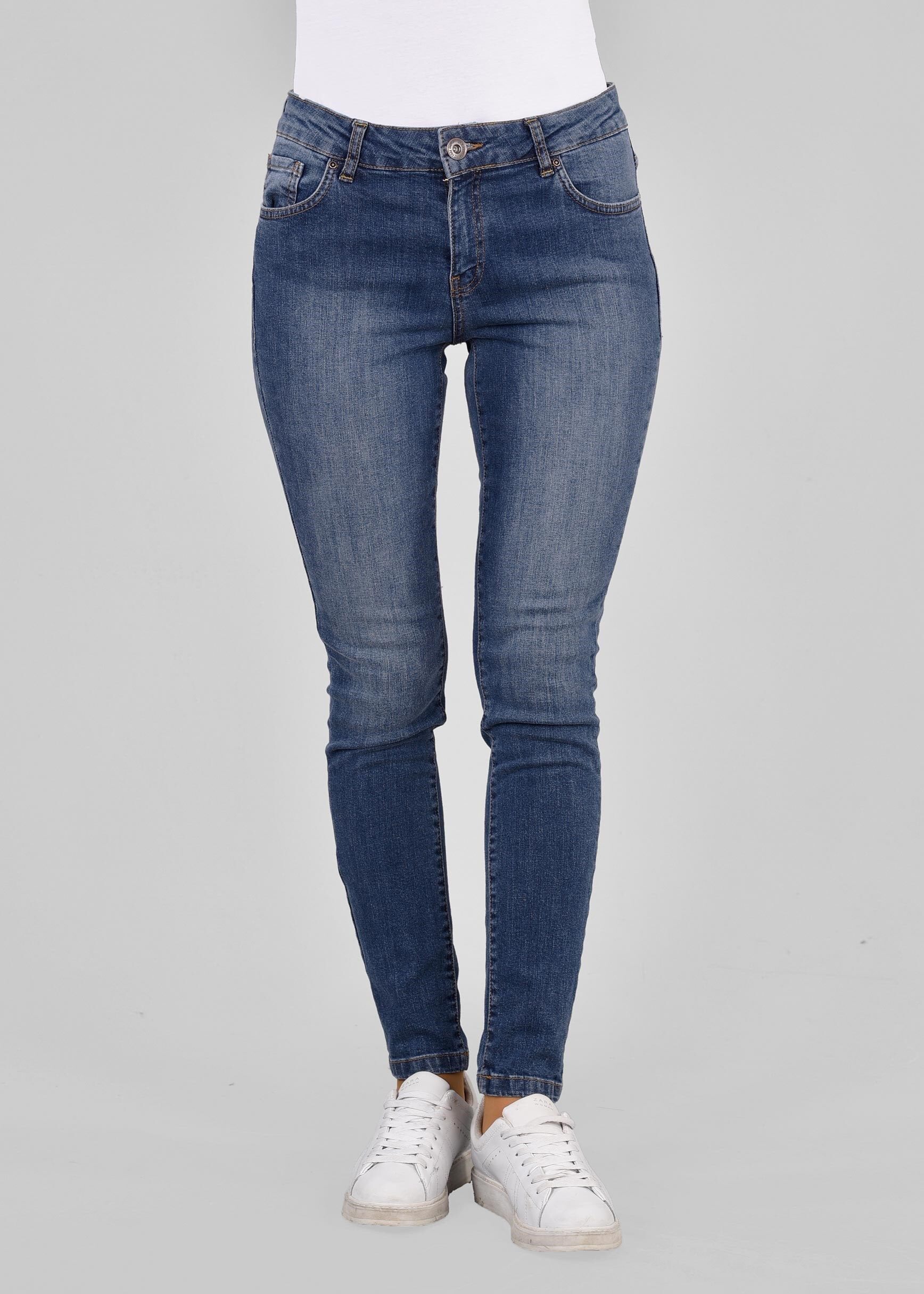 Tesettür giyim MAVİ 7193 CORPA DENİM PANTOLON 38/46