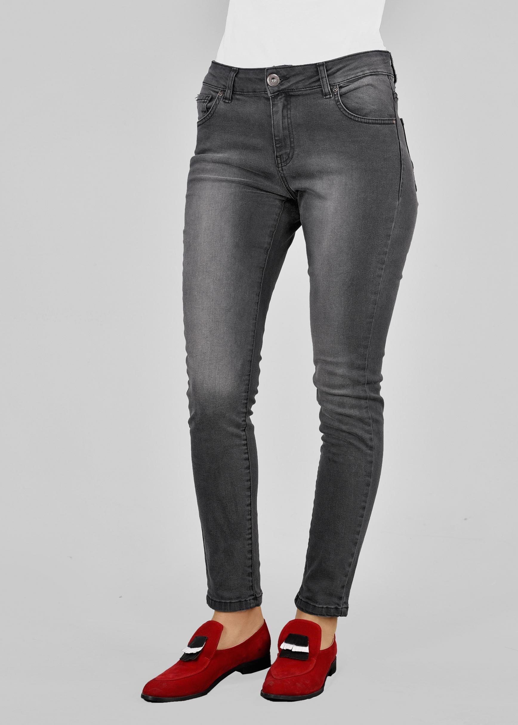 Tesettür giyim GRİ 7193 CORPA DENİM PANTOLON 38/46