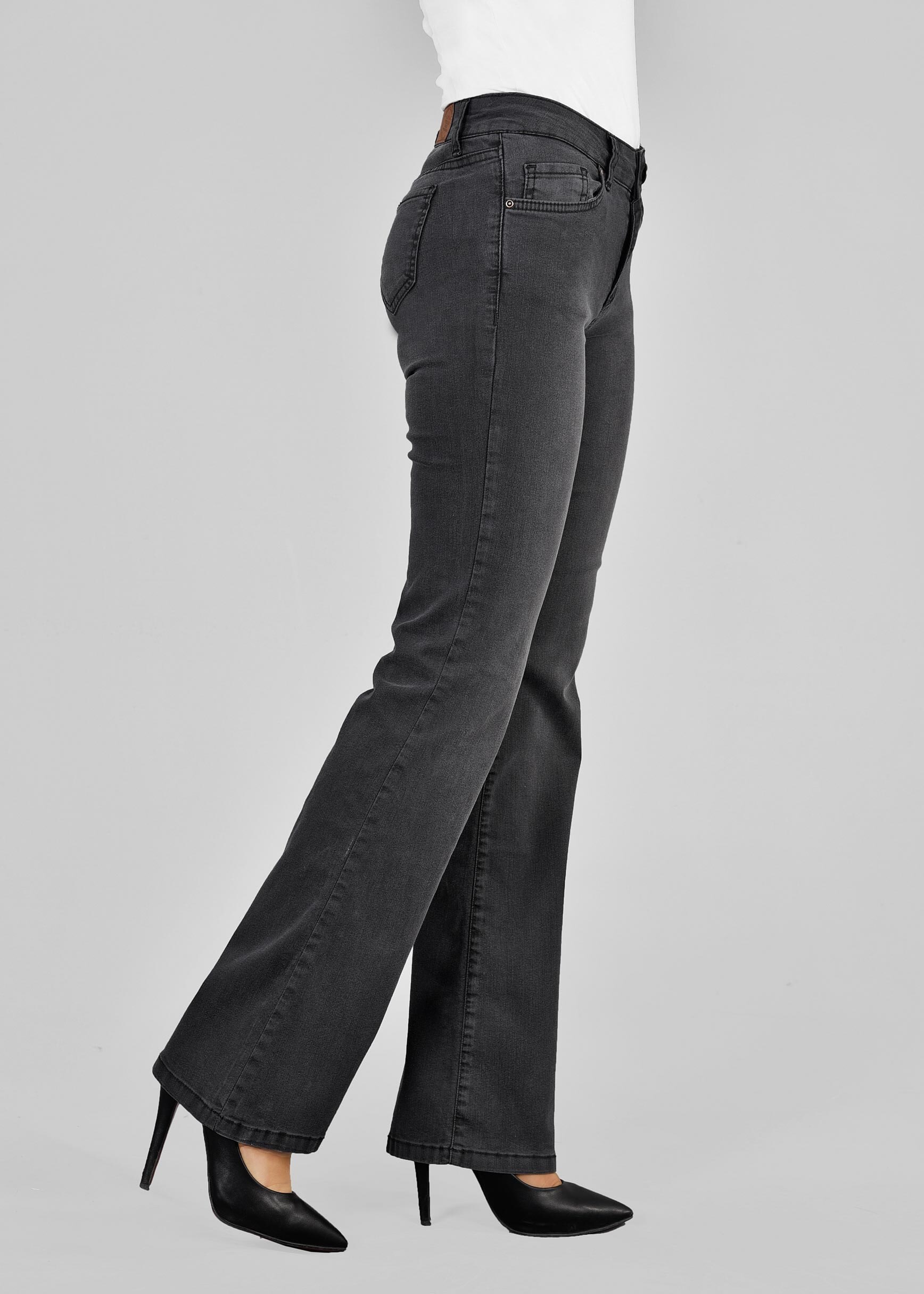 Tesettür giyim GRİ 7194 YOULA DENİM PANTOLON 38/46