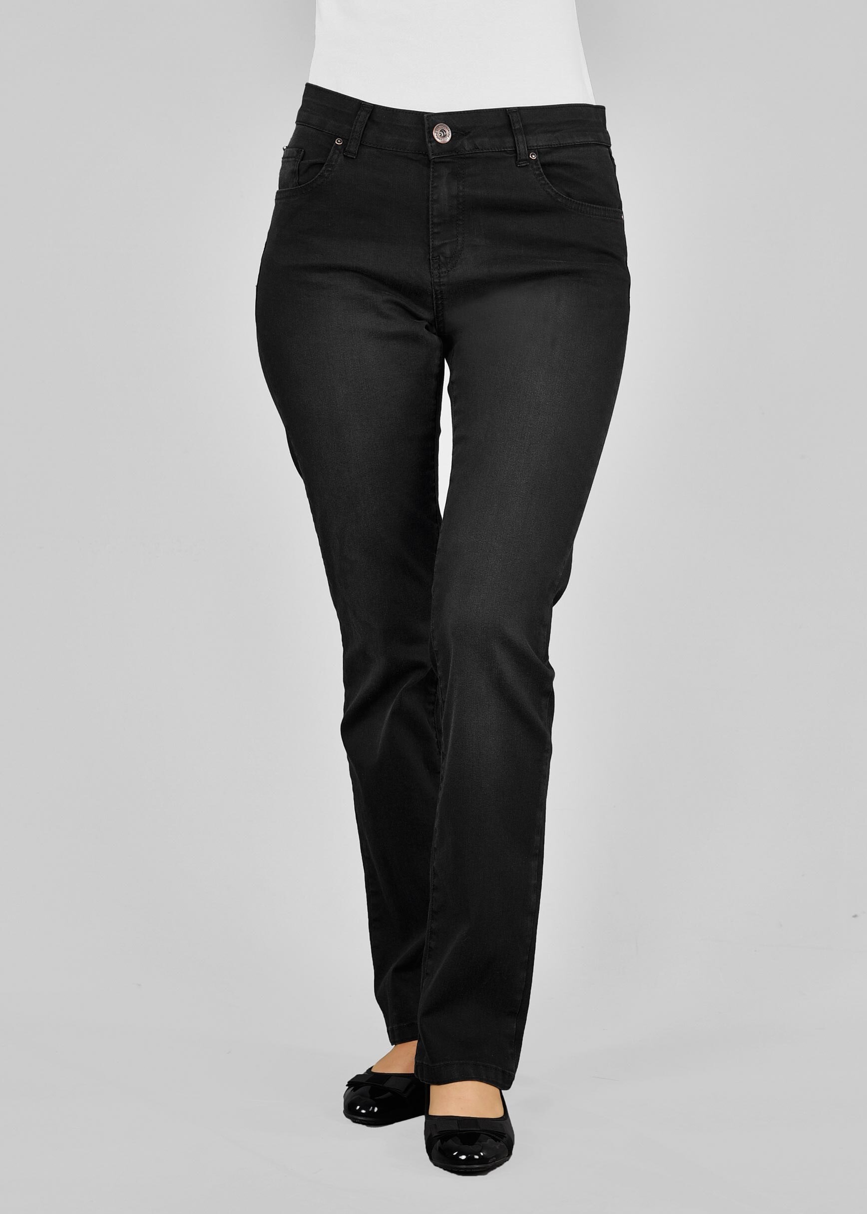 Tesettür giyim SİYAH 7195 YOULA DENİM PANTOLON 40/50 TEK42