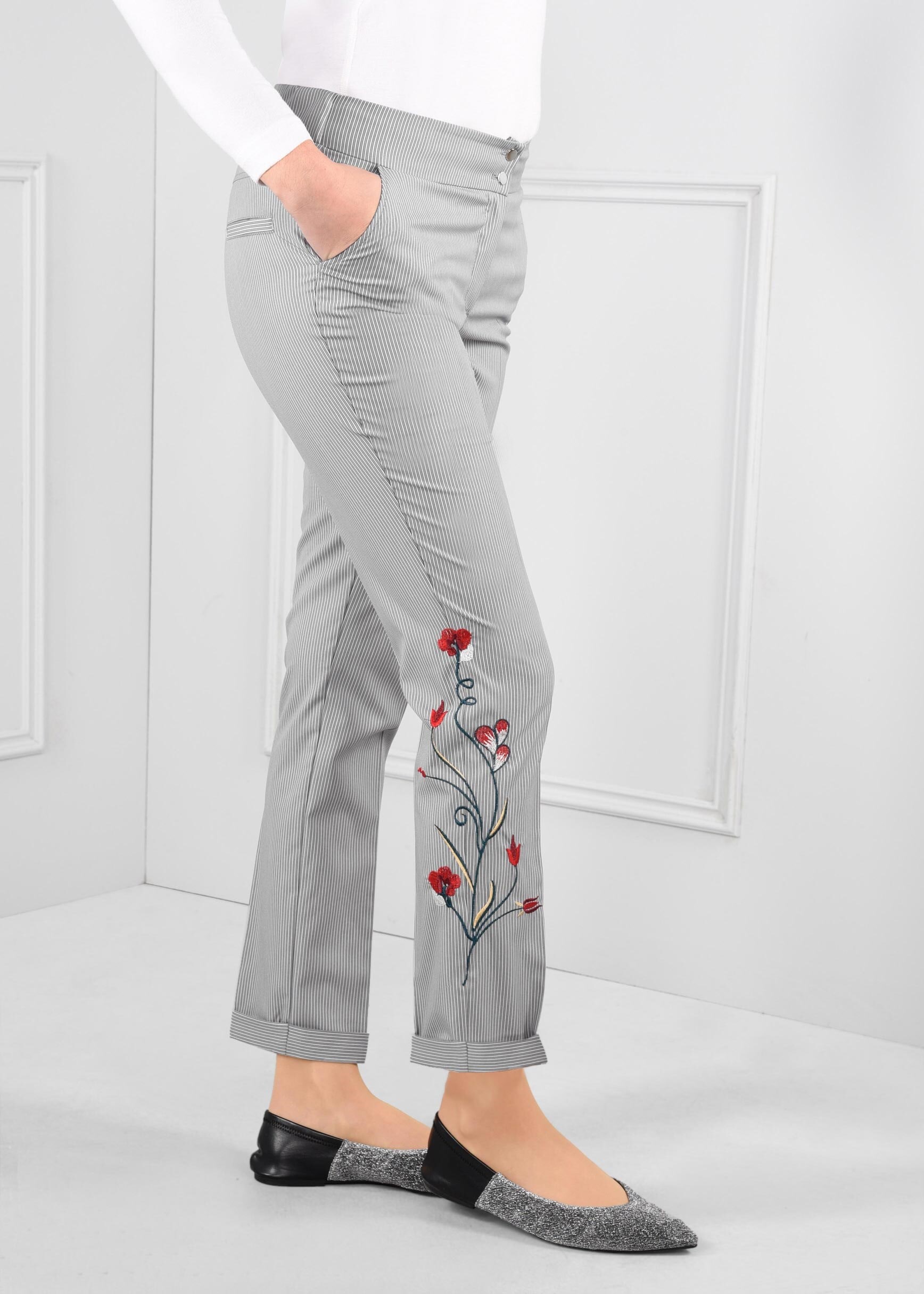 Tesettür giyim GRİ 7202 BEGONYA 11161 PANTOLON 38/44 TEK36