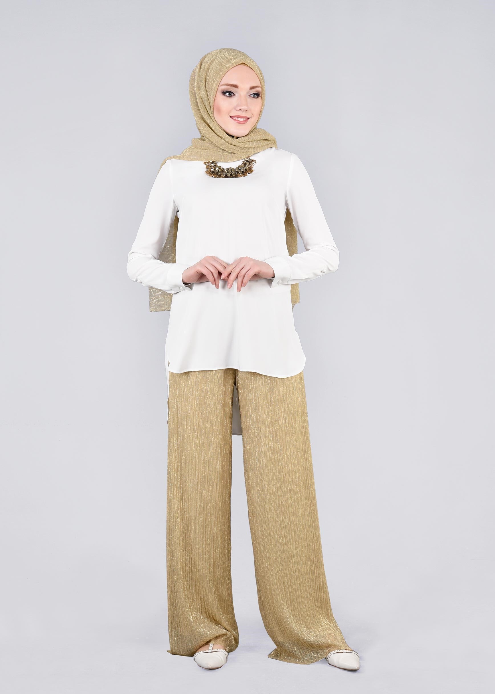 Tesettür giyim ALTIN 7205 NEW CHRİSTİNE PANTOLON 38/46