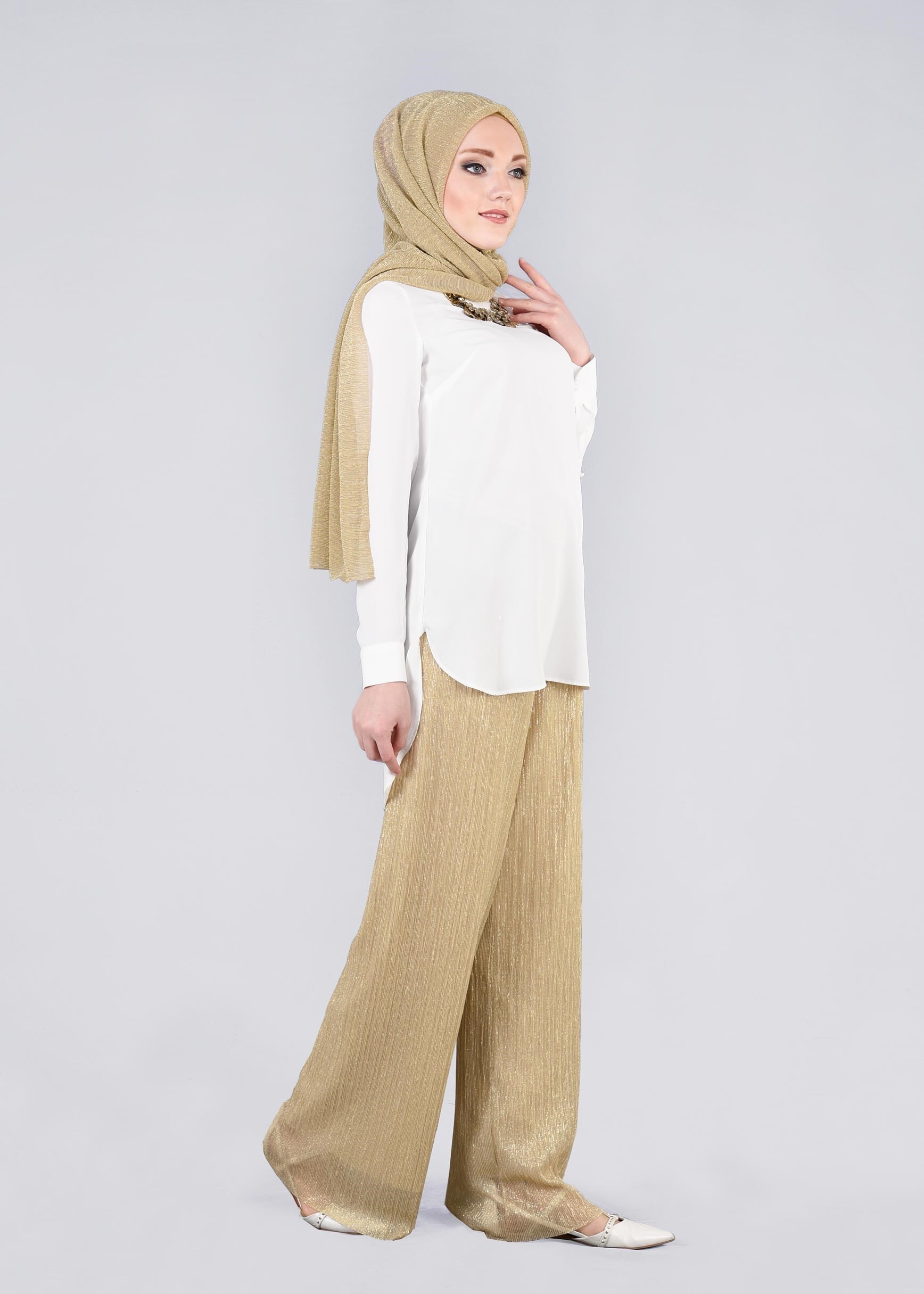 Tesettür giyim ALTIN 7205 NEW CHRİSTİNE PANTOLON 38/46