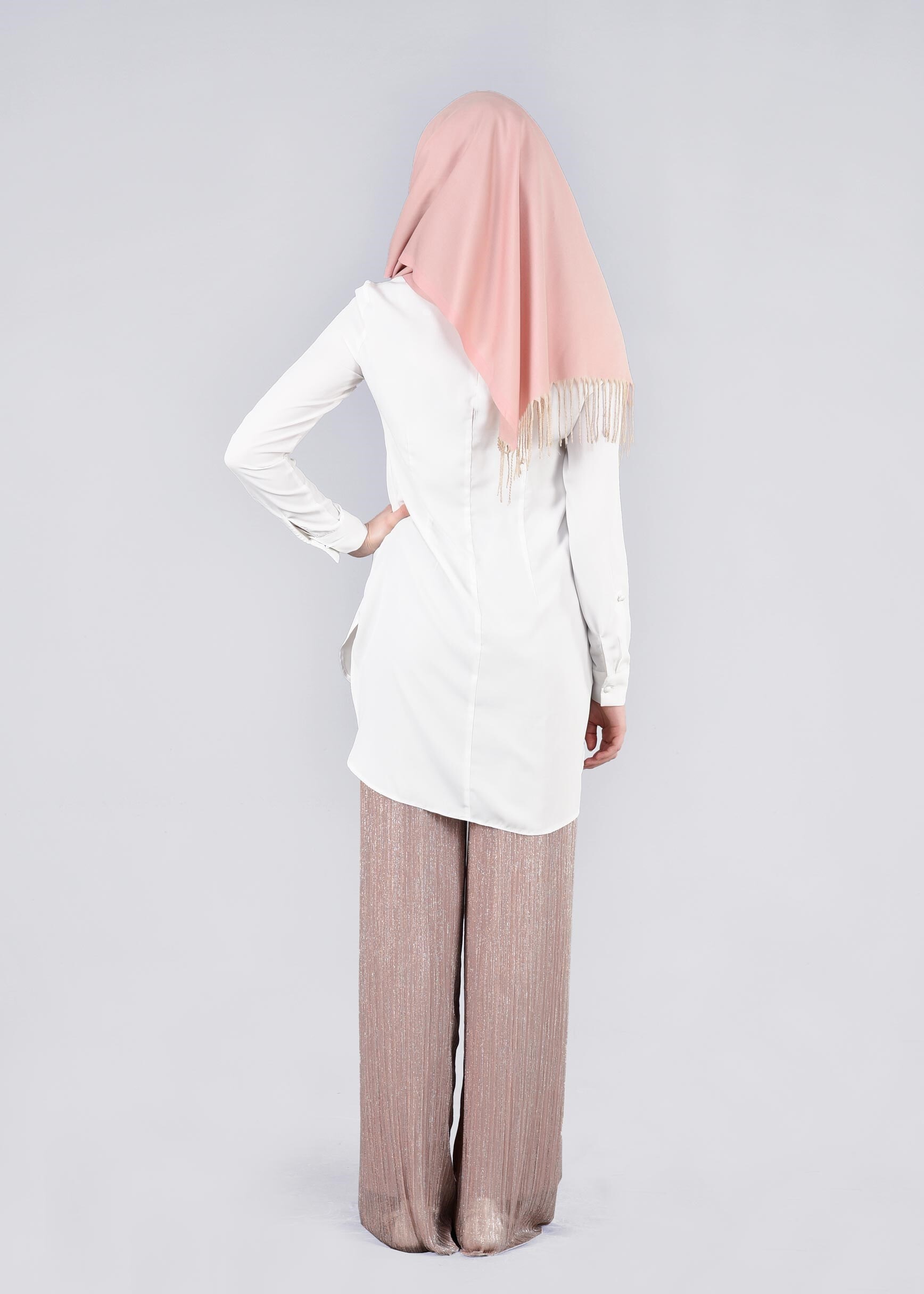 Tesettür giyim PUDRA 7205 NEW CHRİSTİNE PANTOLON 38/46