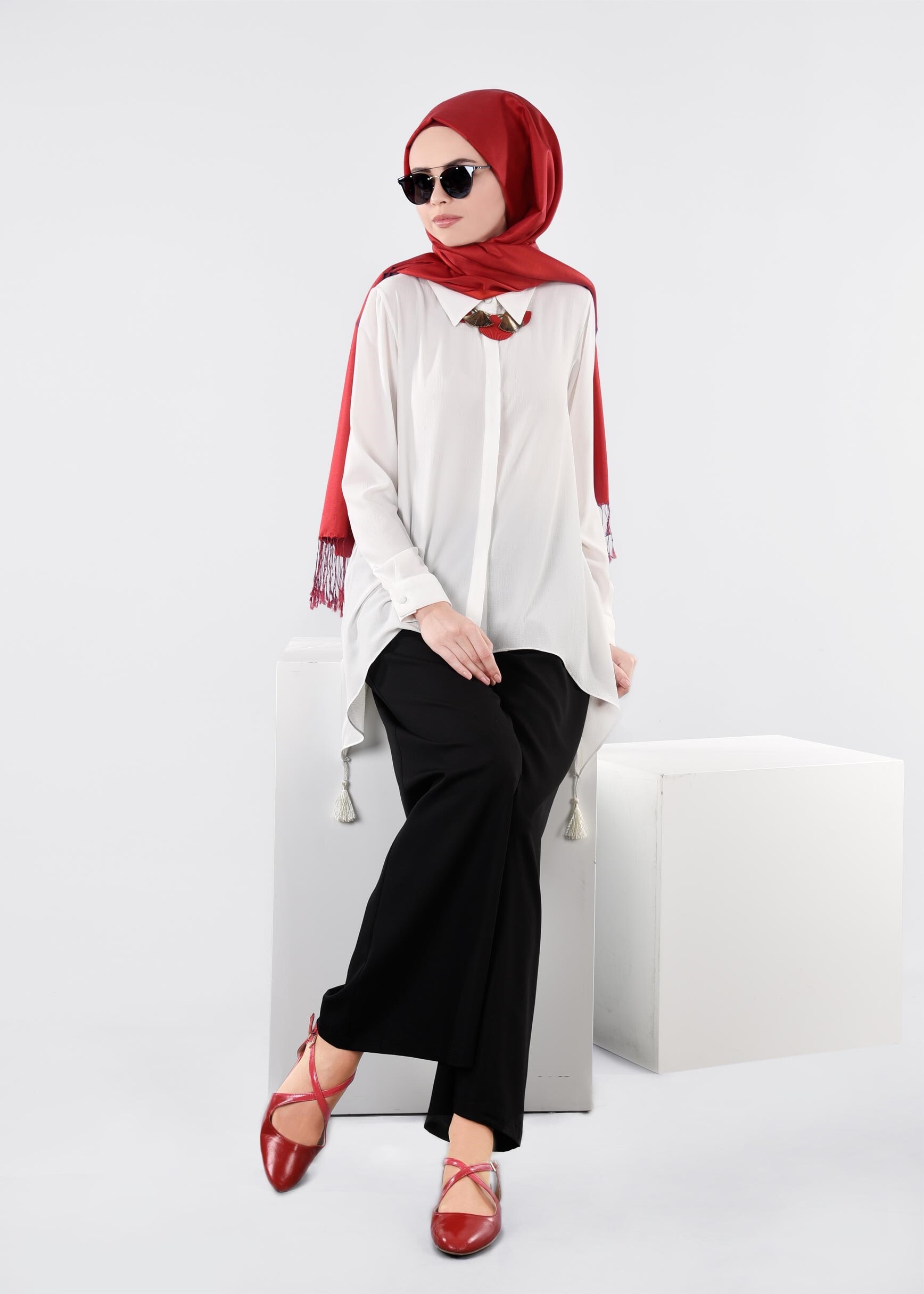 Tesettür giyim SİYAH 7207 NEW ARTEMİS PANTOLON 38/46 TEK40