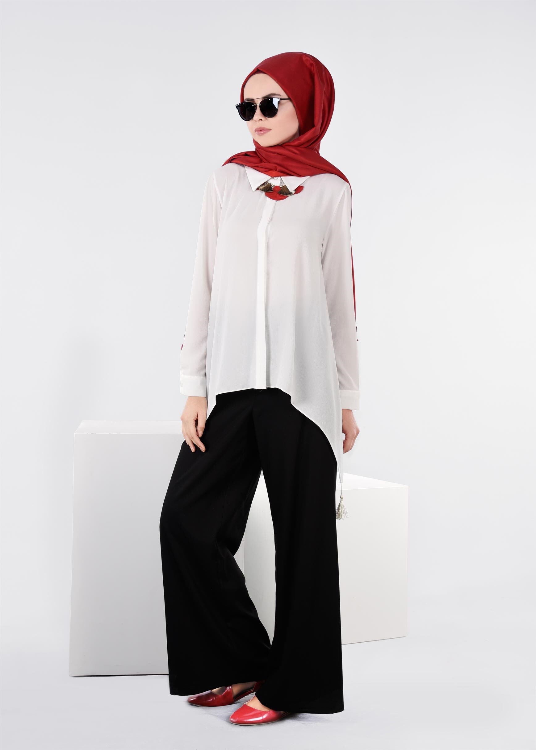 Tesettür giyim SİYAH 7207 NEW ARTEMİS PANTOLON 38/46 TEK40