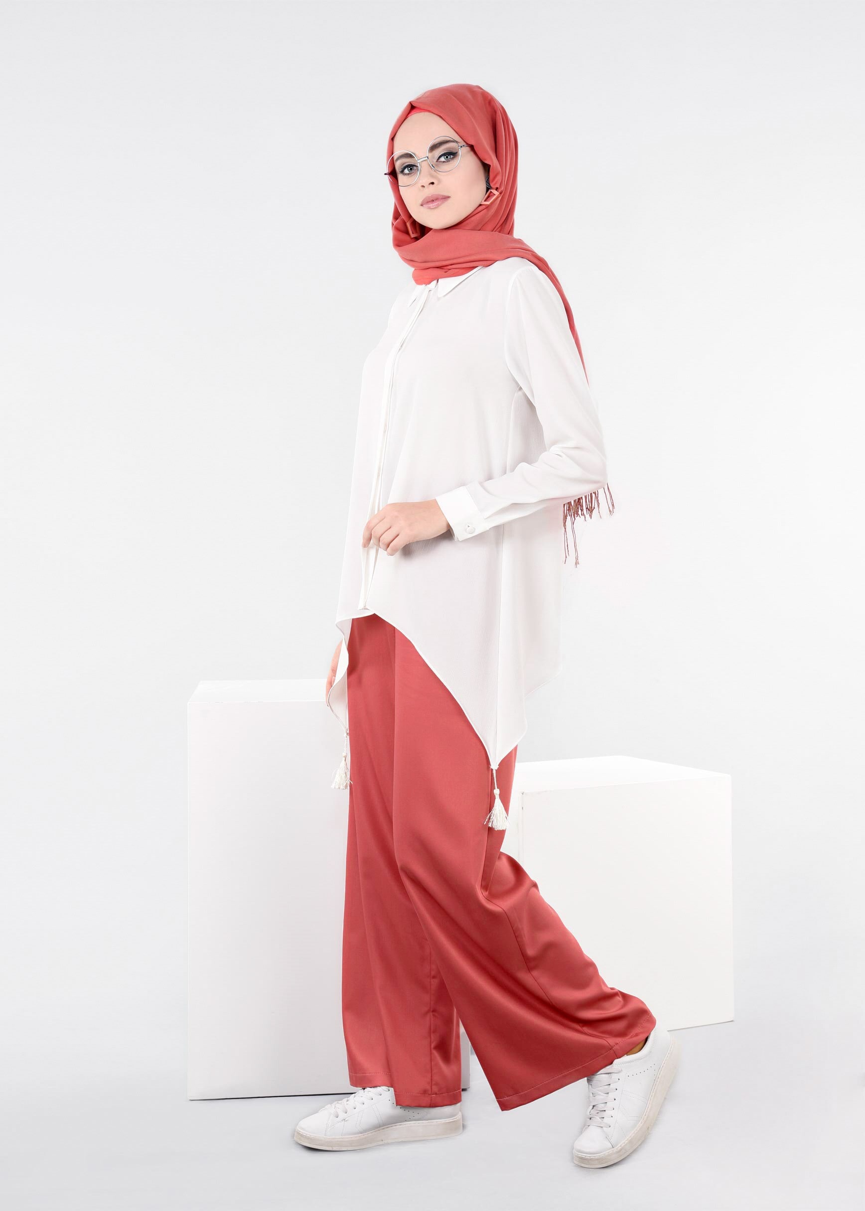 Tesettür giyim MERCAN 7207 NEW ARTEMİS PANTOLON 38/46 TEK40