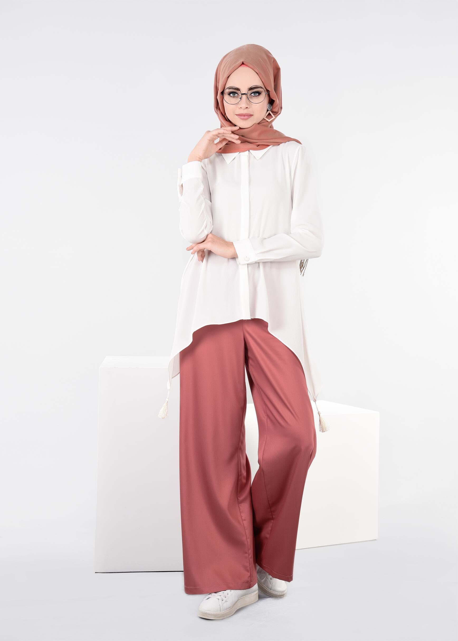 Tesettür giyim PEMBE 7207 NEW ARTEMİS PANTOLON 38/46 TEK40