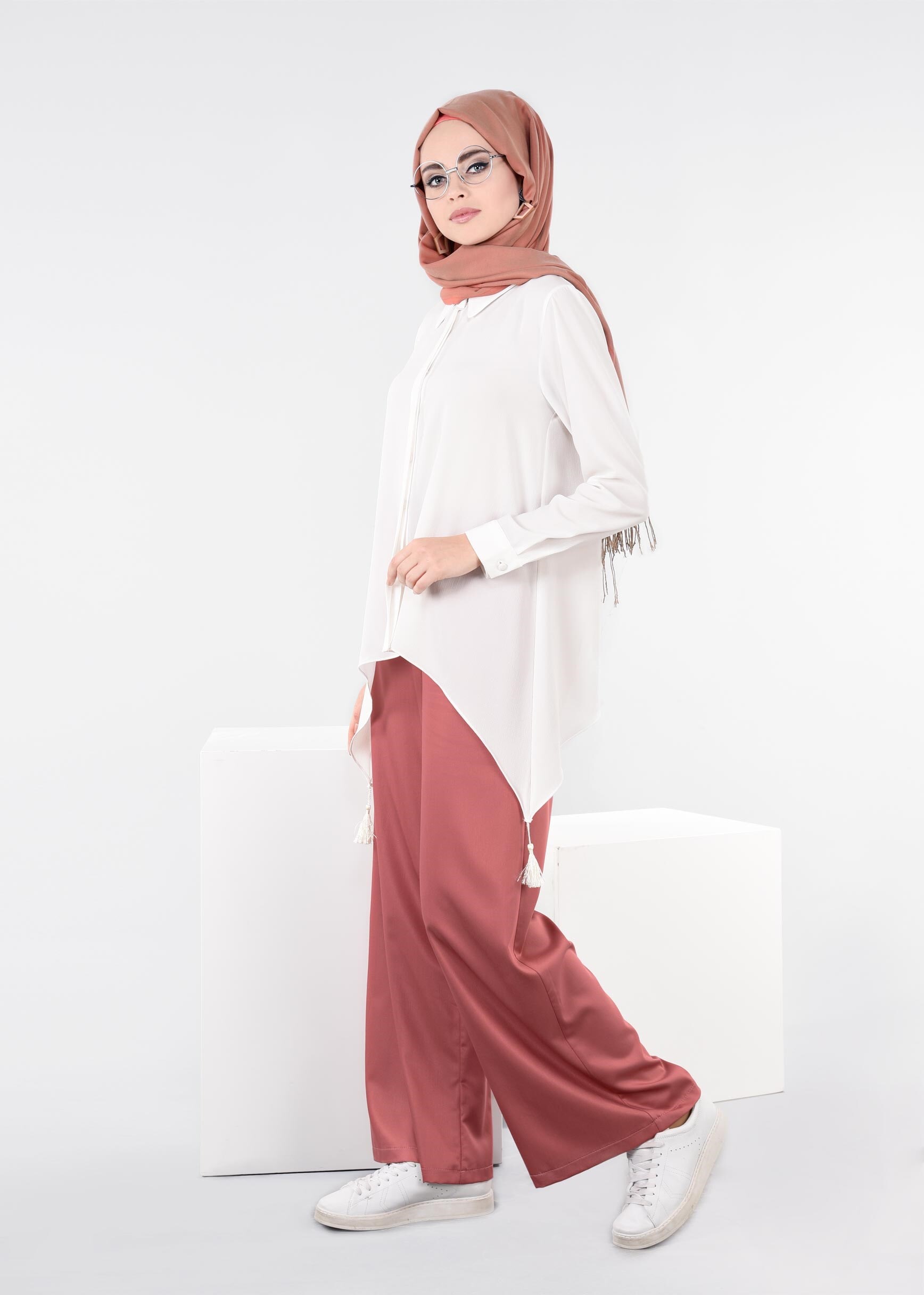 Tesettür giyim PEMBE 7207 NEW ARTEMİS PANTOLON 38/46 TEK40