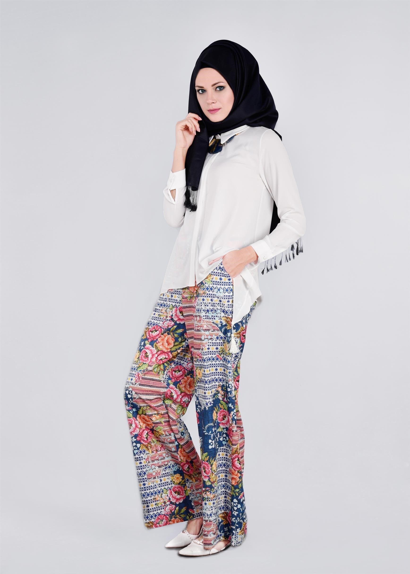 Tesettür giyim LACİVERT 7209 SONYA 10406 PANTOLON 38/44 TEK36