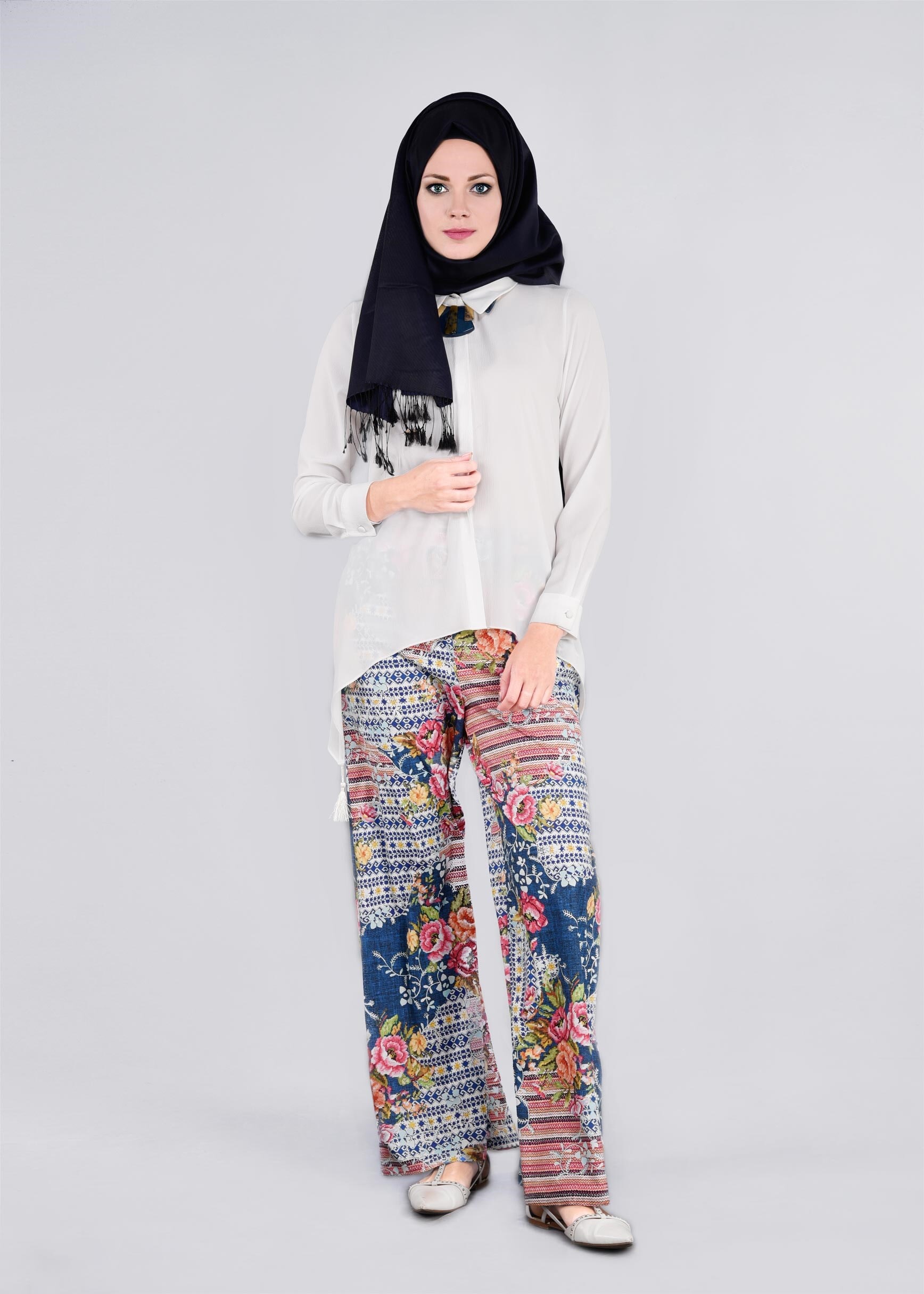 Tesettür giyim LACİVERT 7209 SONYA 10406 PANTOLON 38/44 TEK36