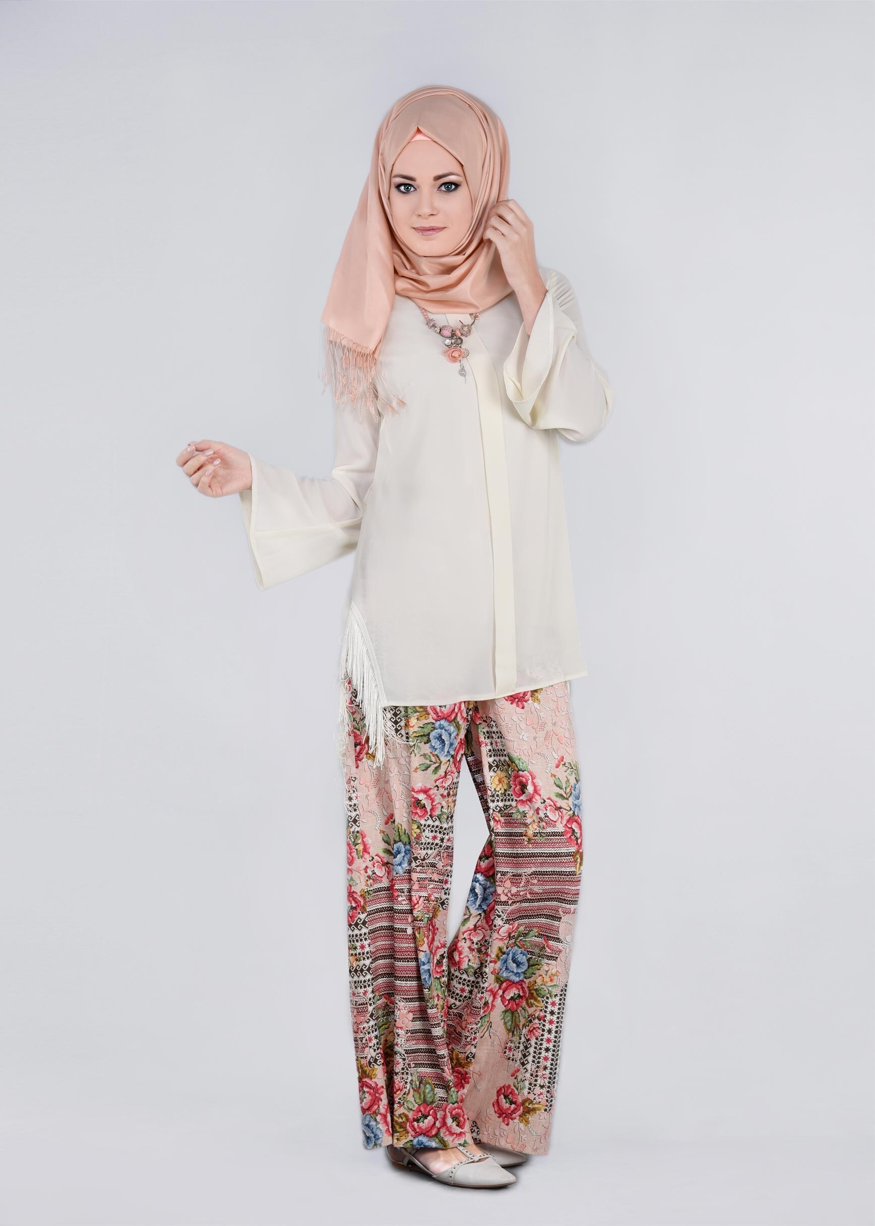 Tesettür giyim PUDRA 7209 SONYA 10406 PANTOLON 38/44 TEK36