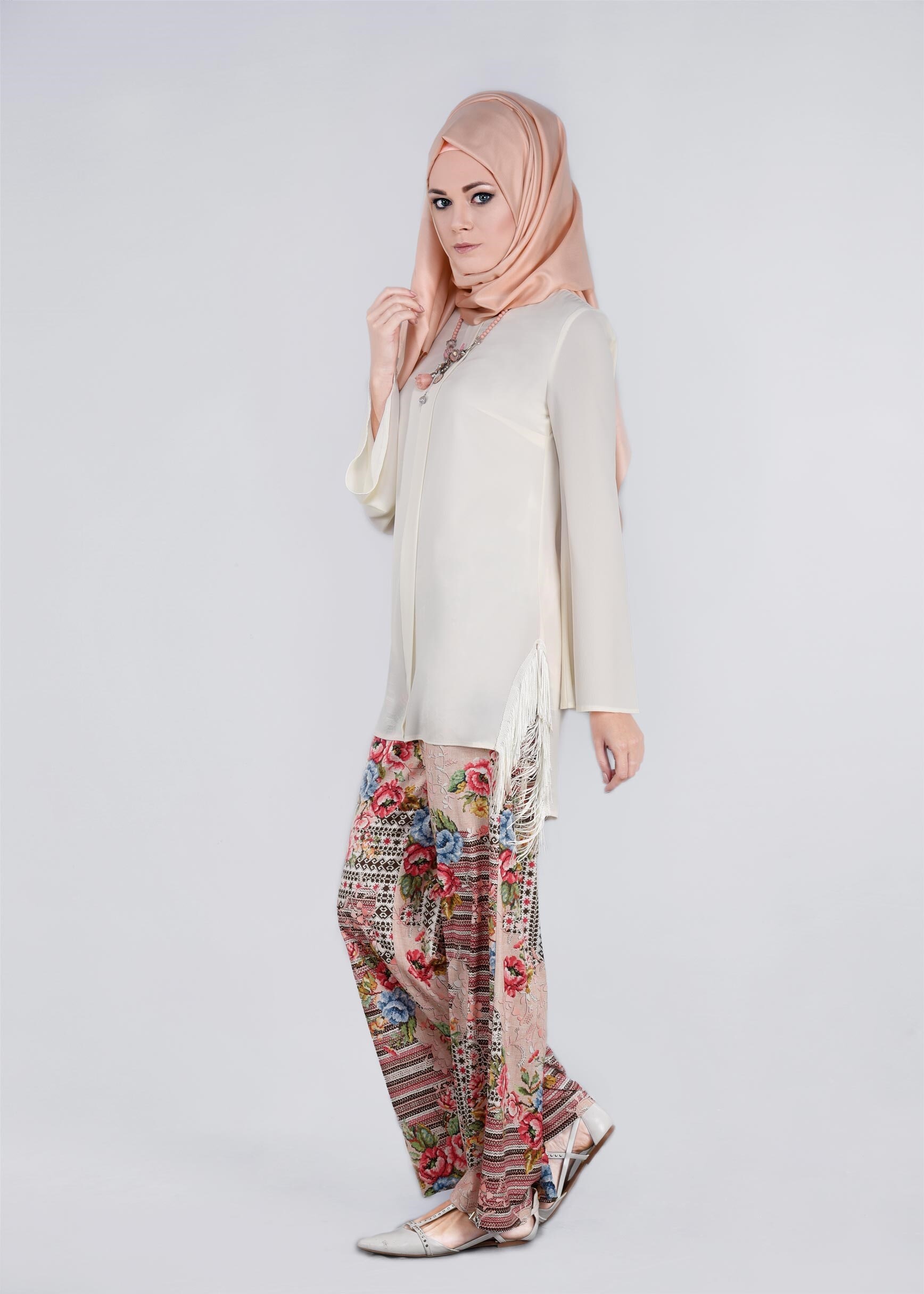 Tesettür giyim PUDRA 7209 SONYA 10406 PANTOLON 38/44 TEK36