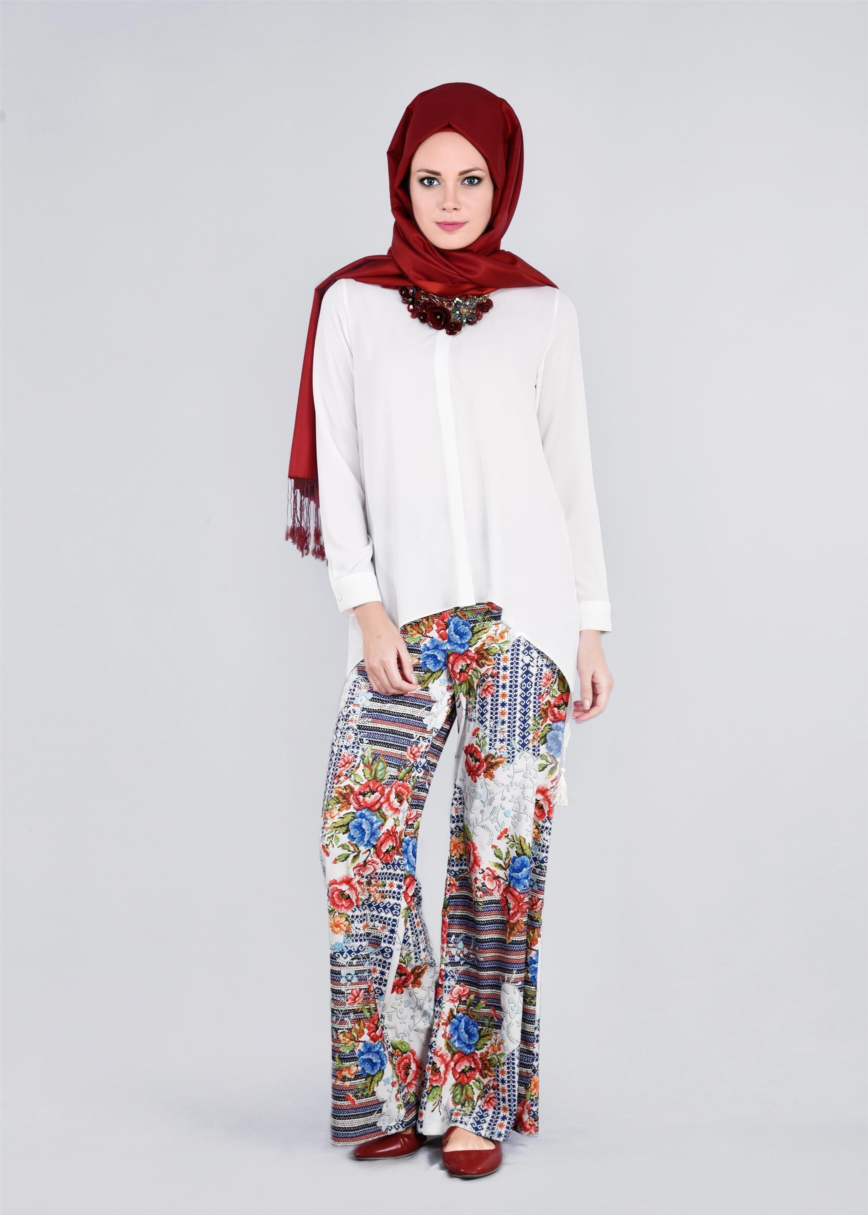 Tesettür giyim BEJ 7209 SONYA 10406 PANTOLON 38/44 TEK36