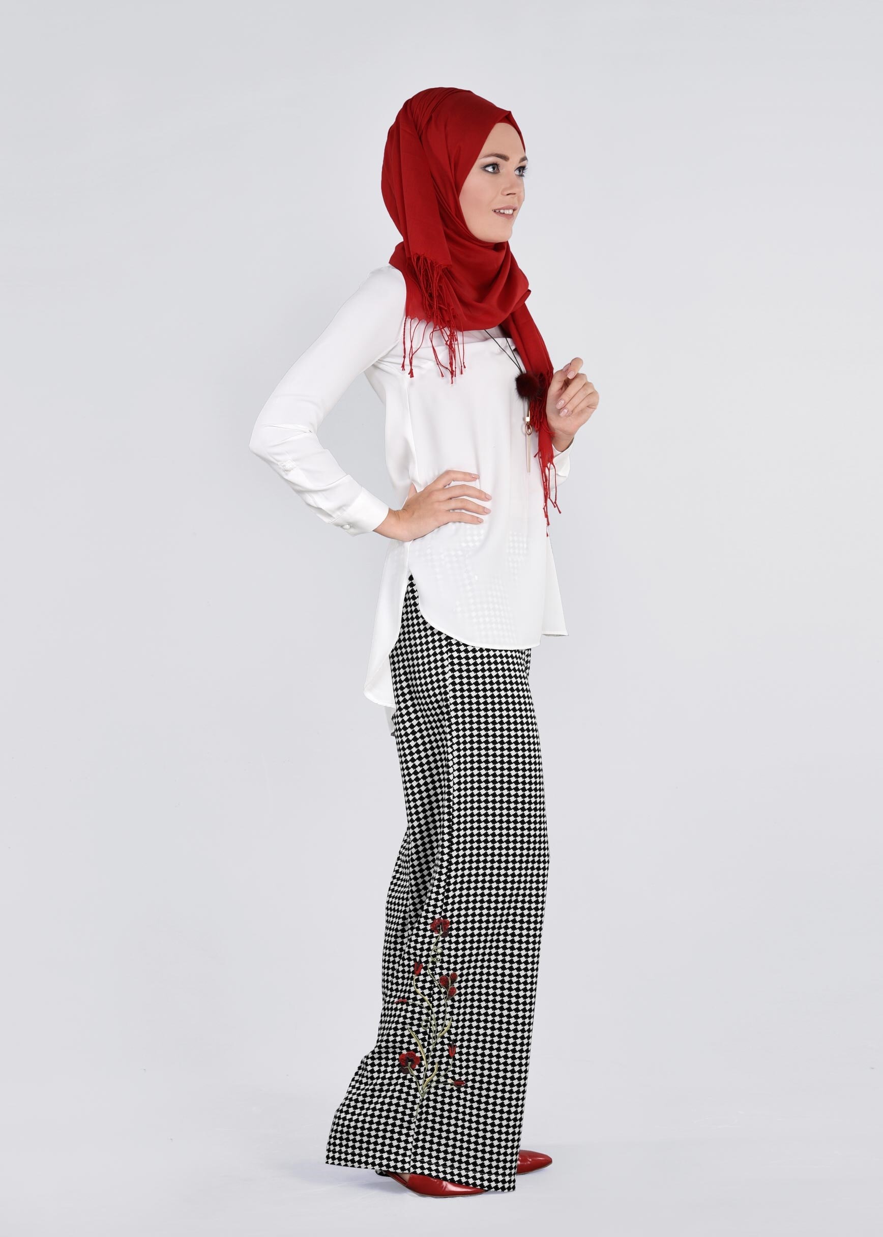 Tesettür giyim SİYAH 7211 COMO EMP.1 PANTOLON 40/48