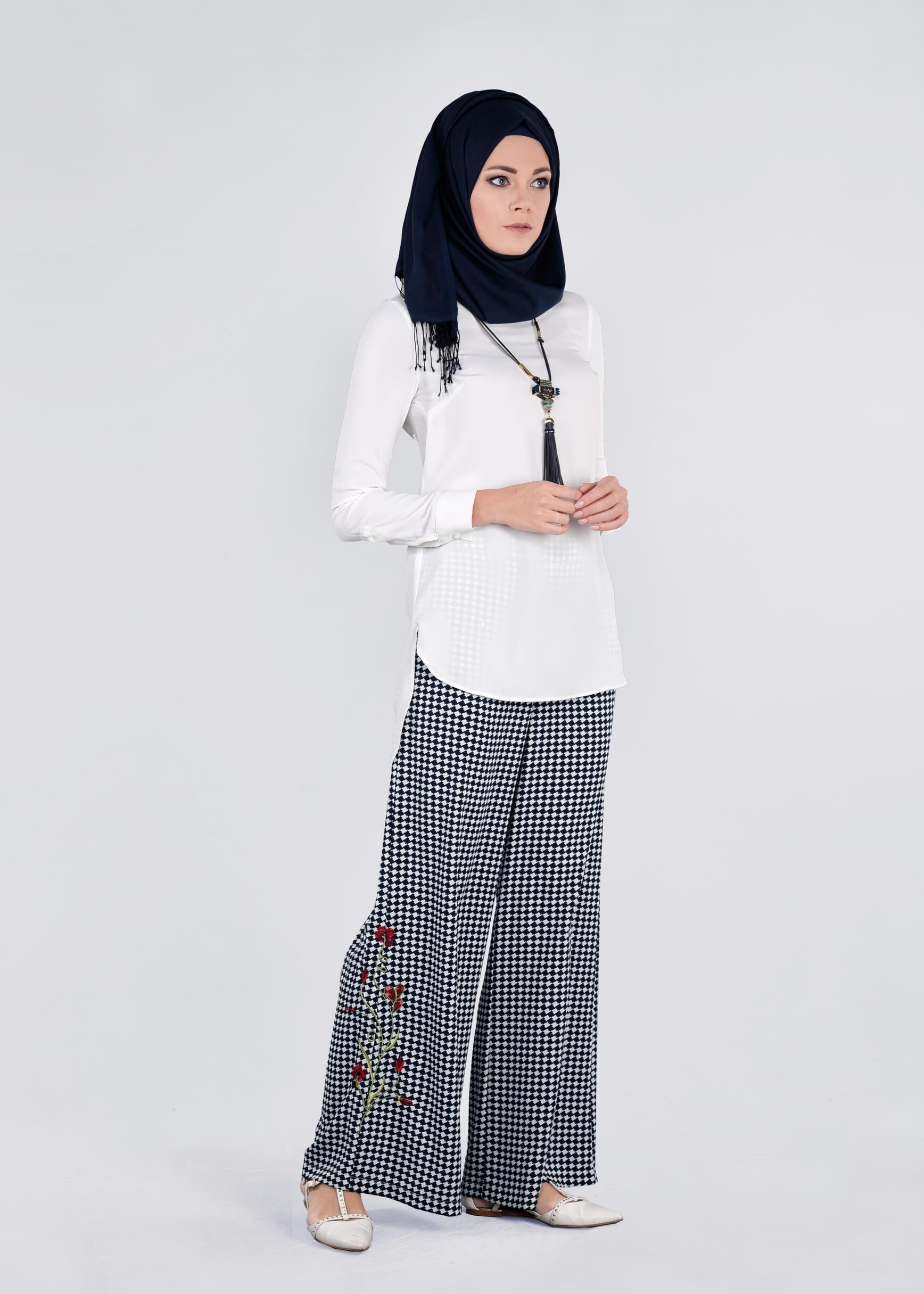 Tesettür giyim LACİVERT 7211 COMO EMP.1 PANTOLON 40/48