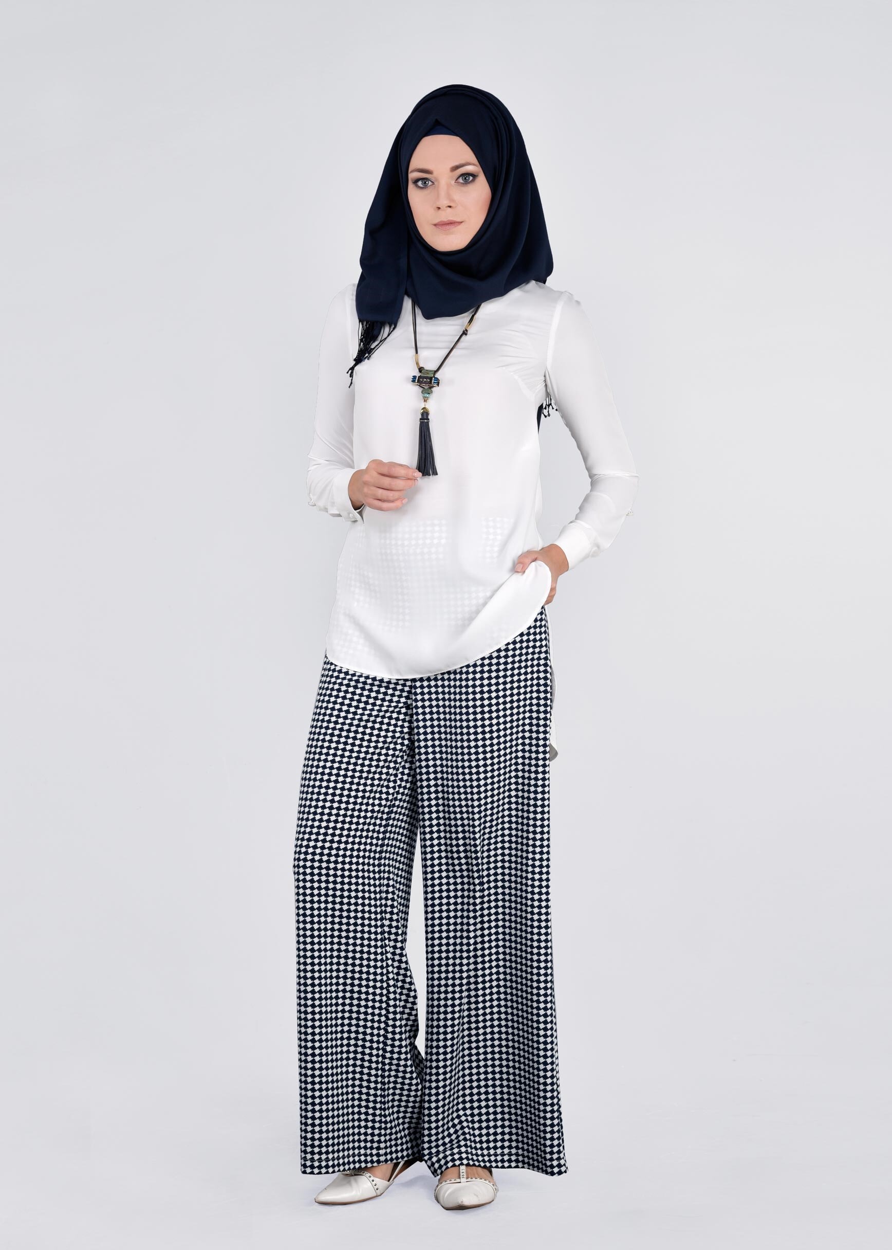 Tesettür giyim LACİVERT 7211 COMO EMP.1 PANTOLON 40/48