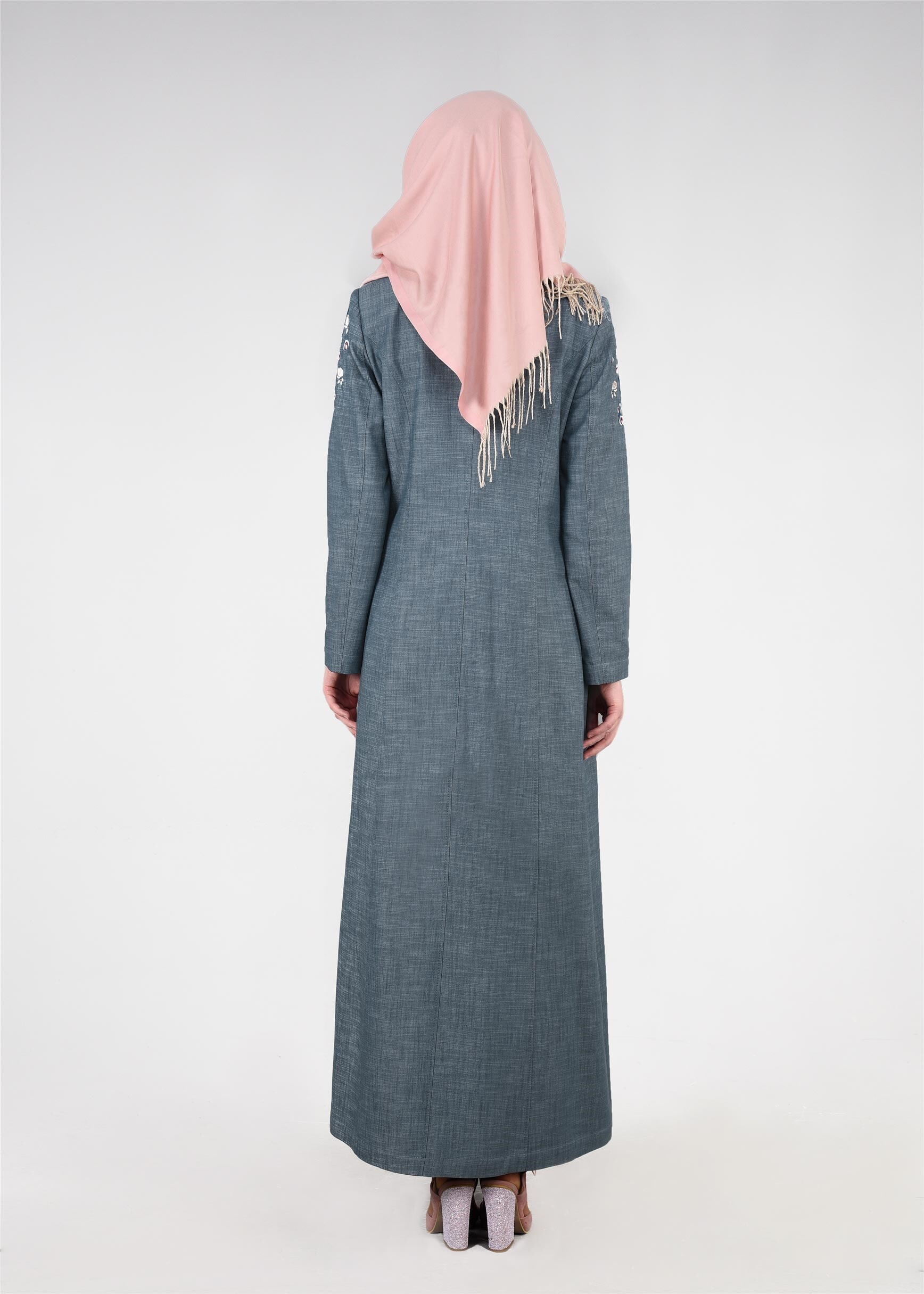 Tesettür giyim LACİVERT 1117 17631 Tesettür Pardesü 40/48 TEK38