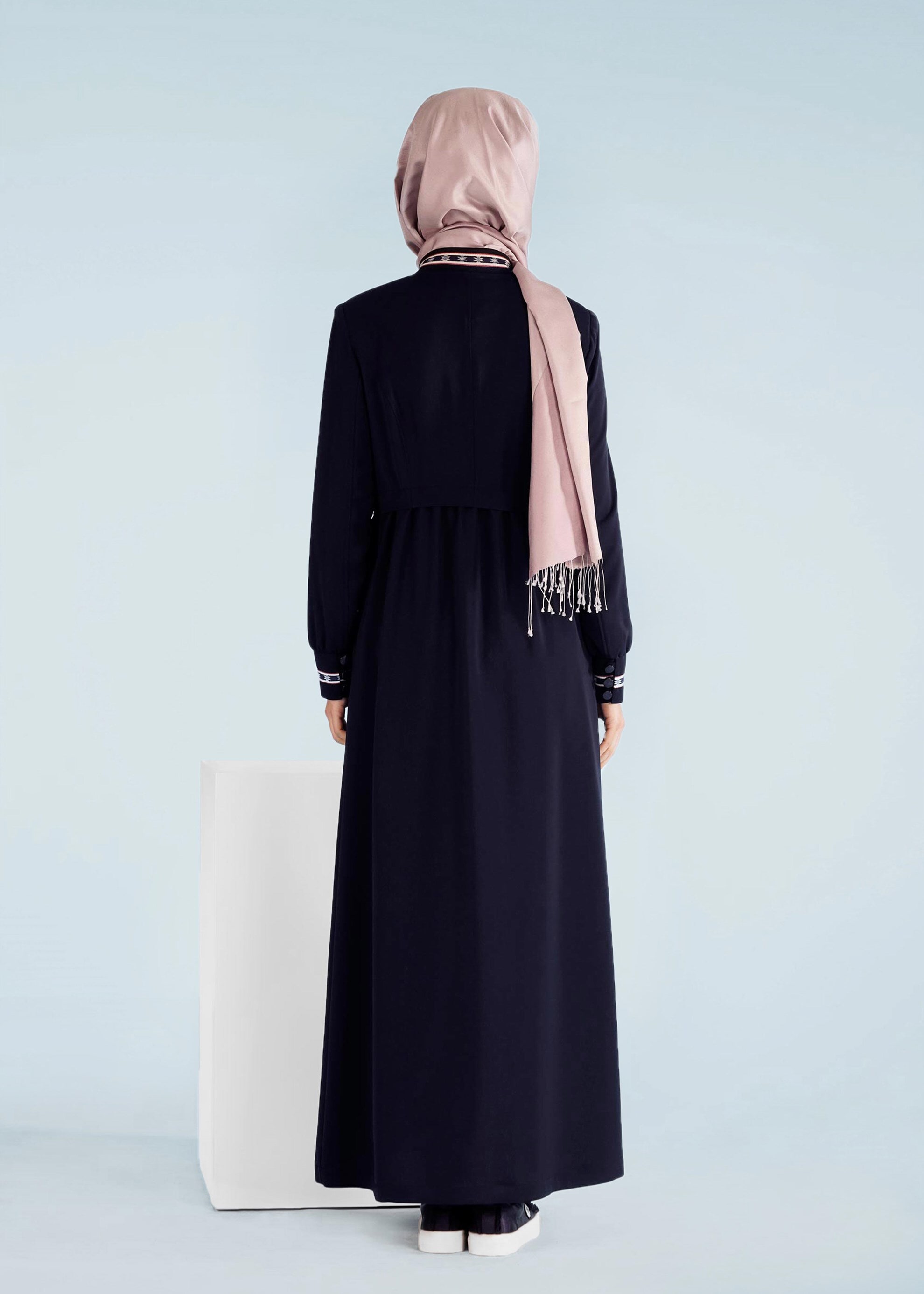 Tesettür giyim LACİVERT 1001 KİWON PARDESÜ 38/44 TEK40