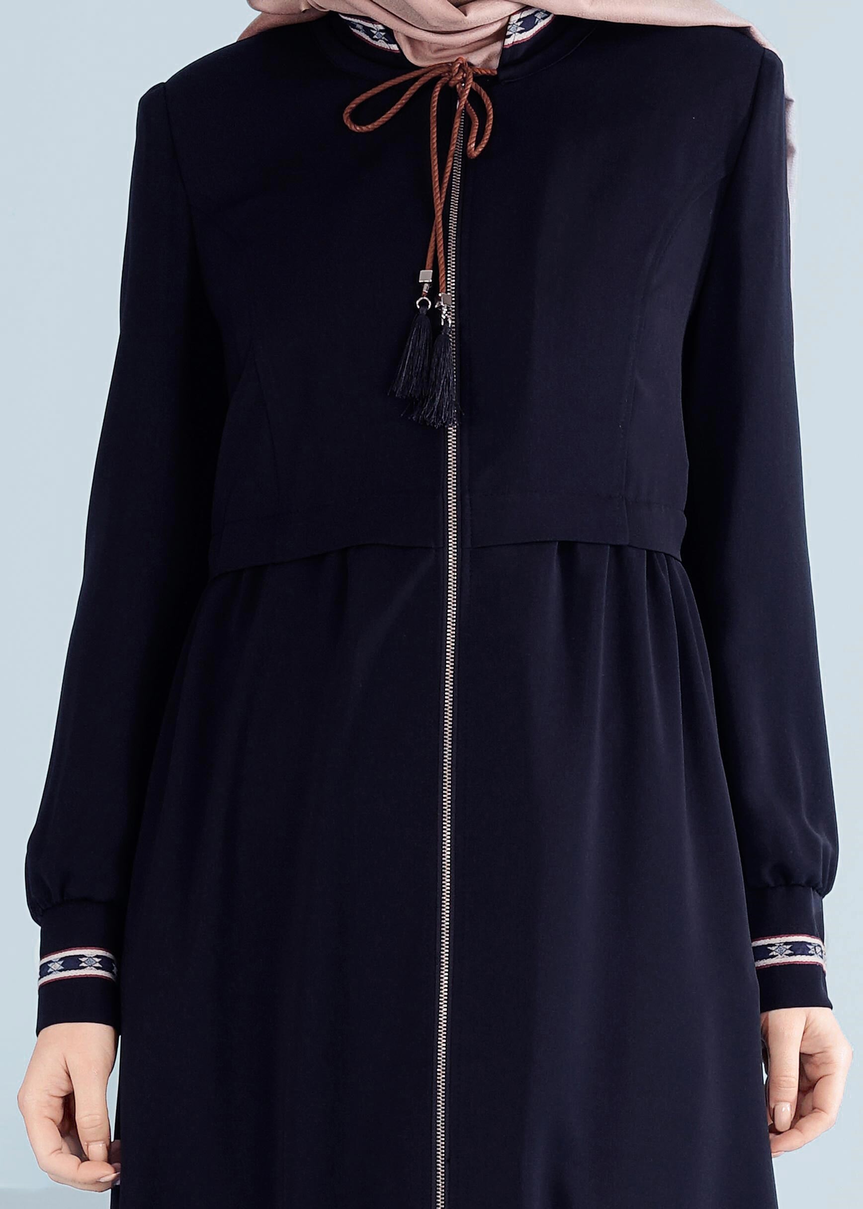 Tesettür giyim LACİVERT 1001 KİWON PARDESÜ 38/44 TEK40