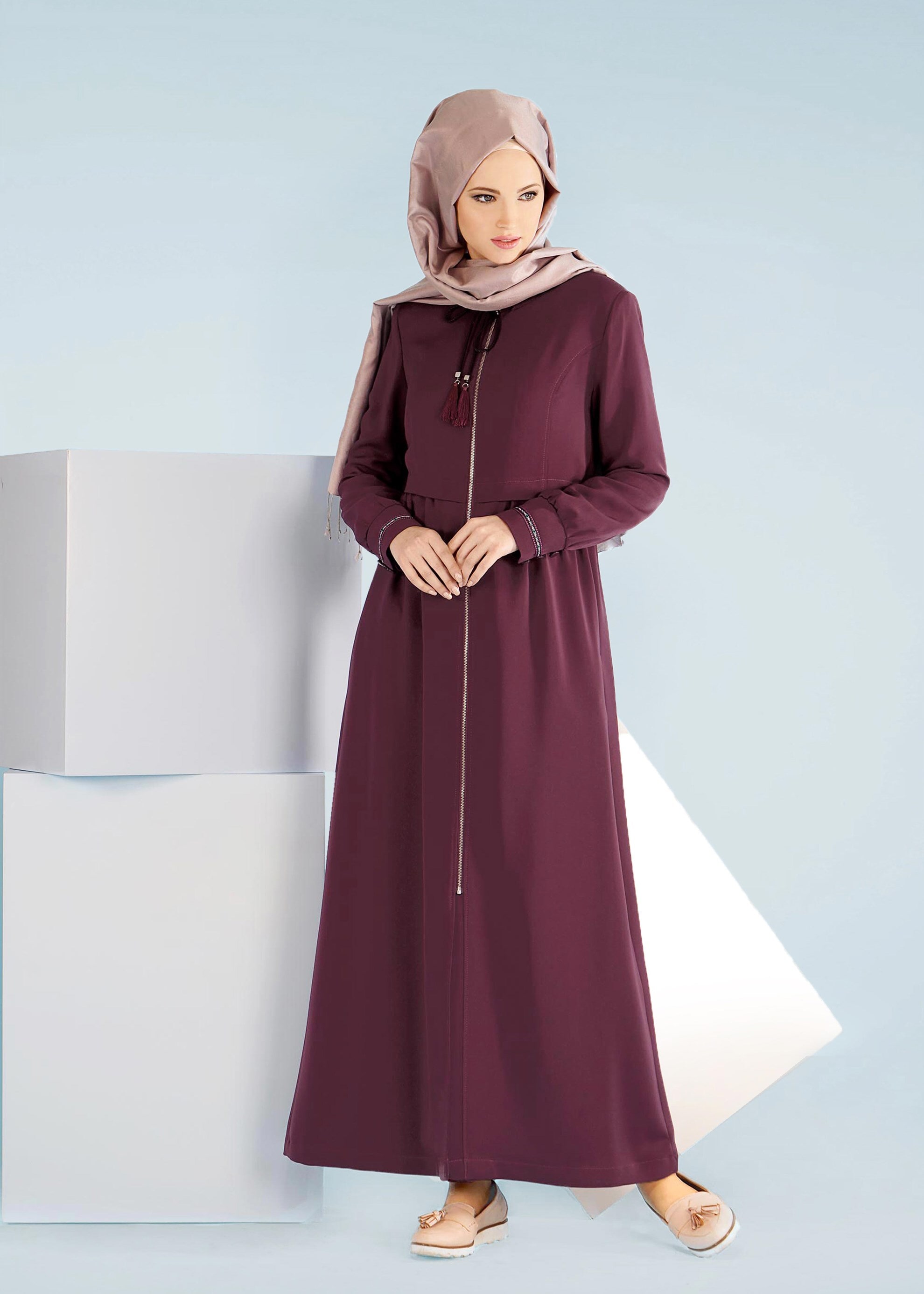 Tesettür giyim MÜRDÜM 1001 KİWON PARDESÜ 38/44 TEK40