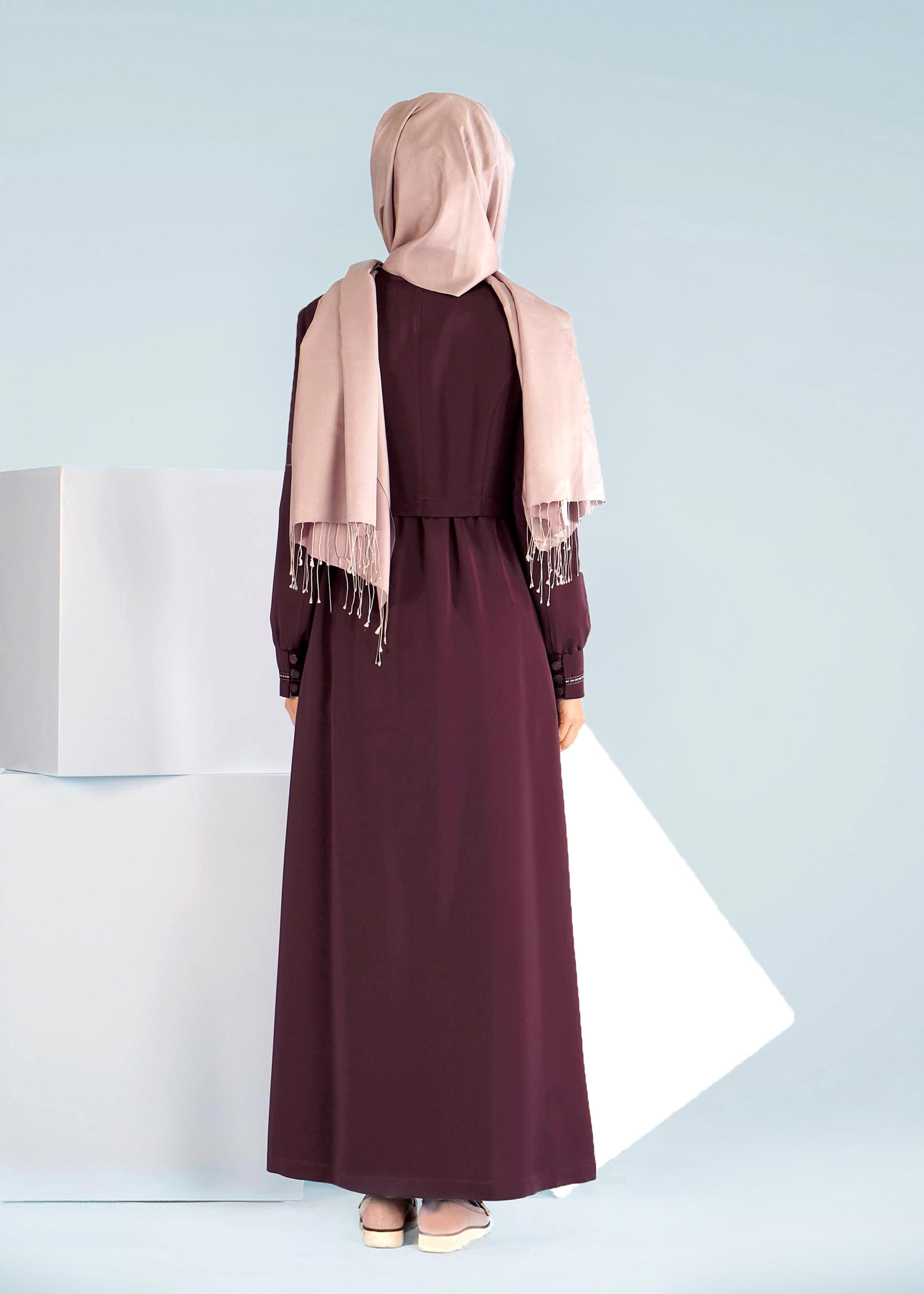 Tesettür giyim MÜRDÜM 1001 KİWON PARDESÜ 38/44 TEK40