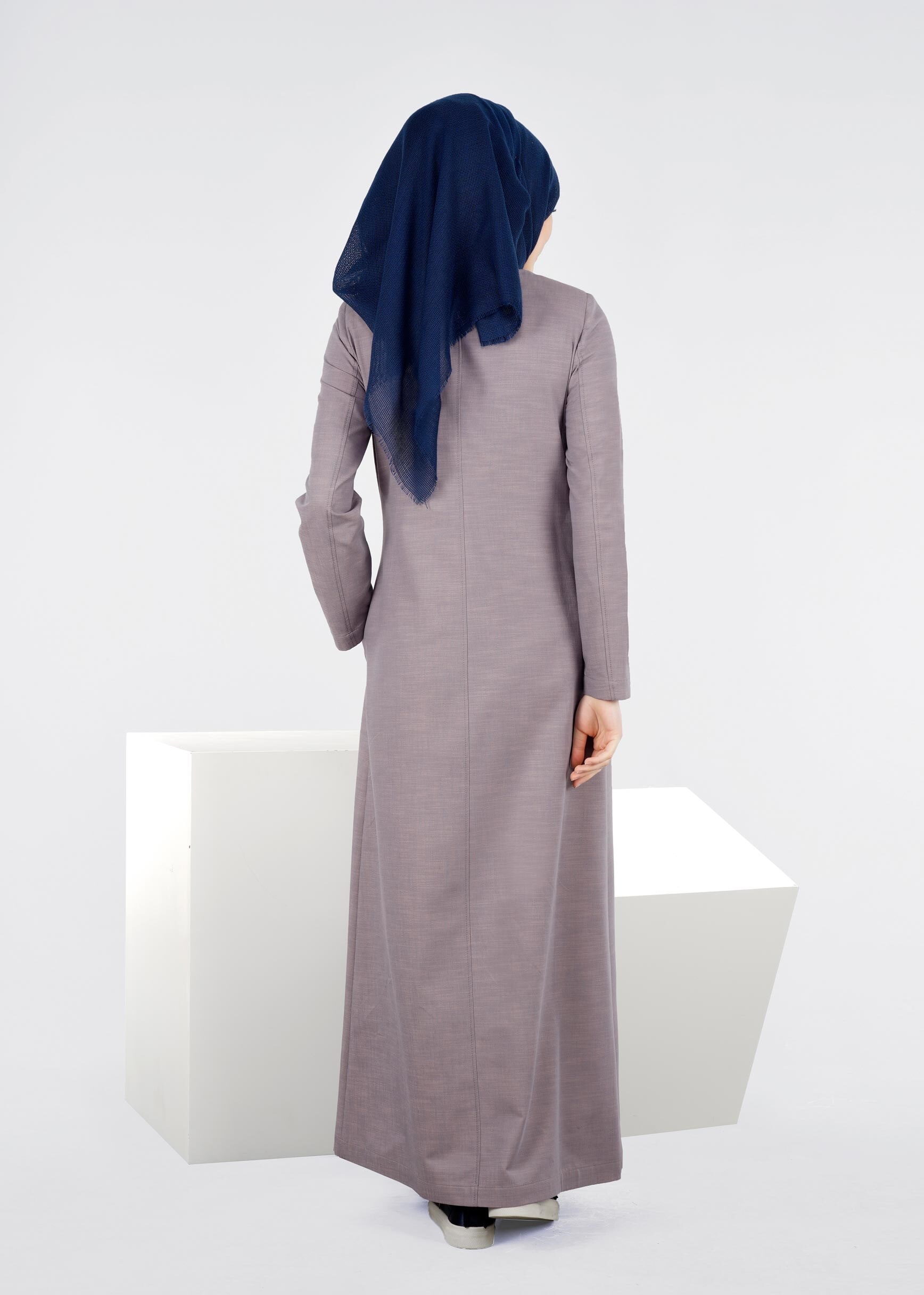 Tesettür giyim GRİ 1003 17631 PARDESÜ 40/48 TEK38