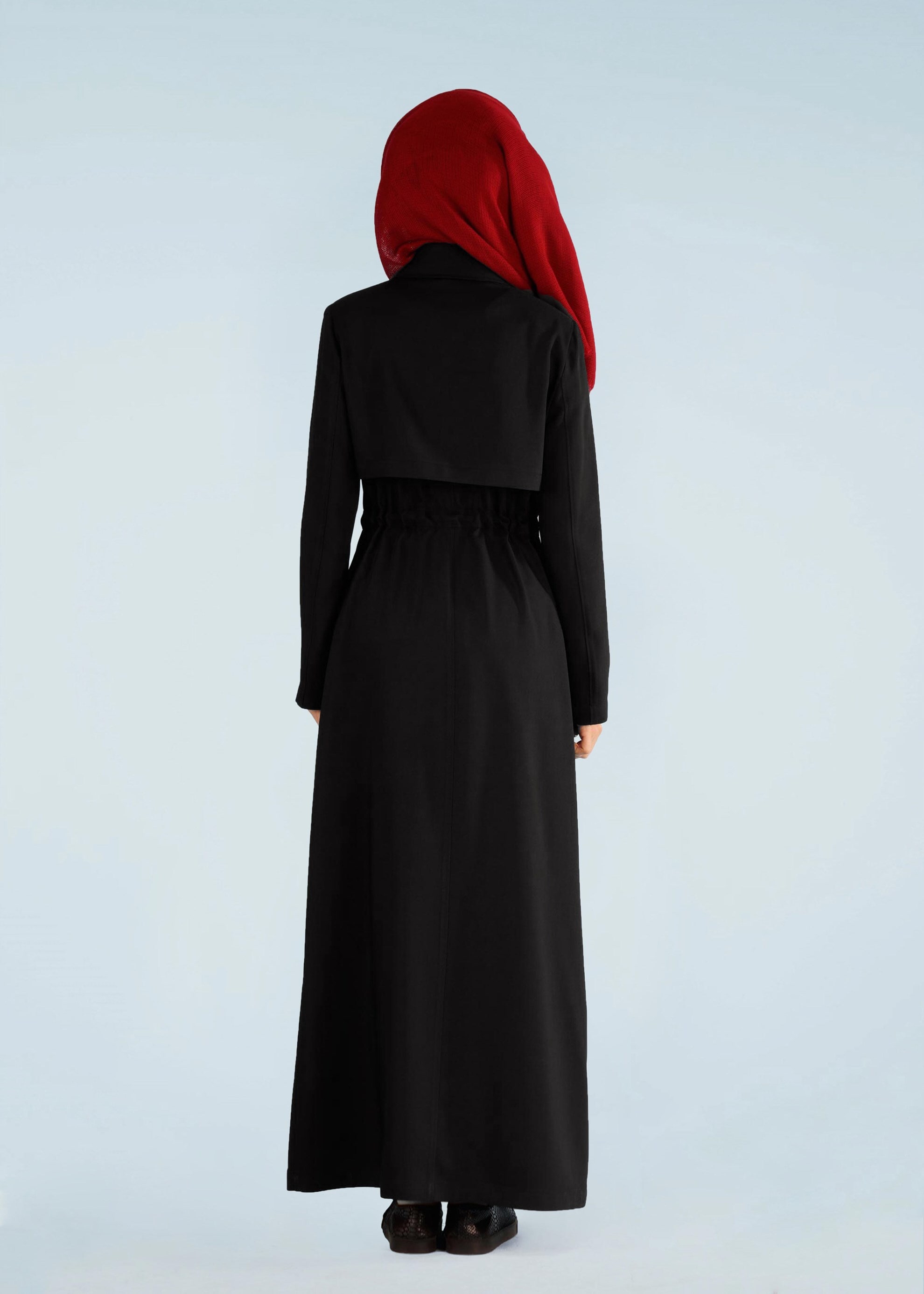 Tesettür giyim SİYAH 1005 STİL 8563 PARDESÜ 38/46 TEK40