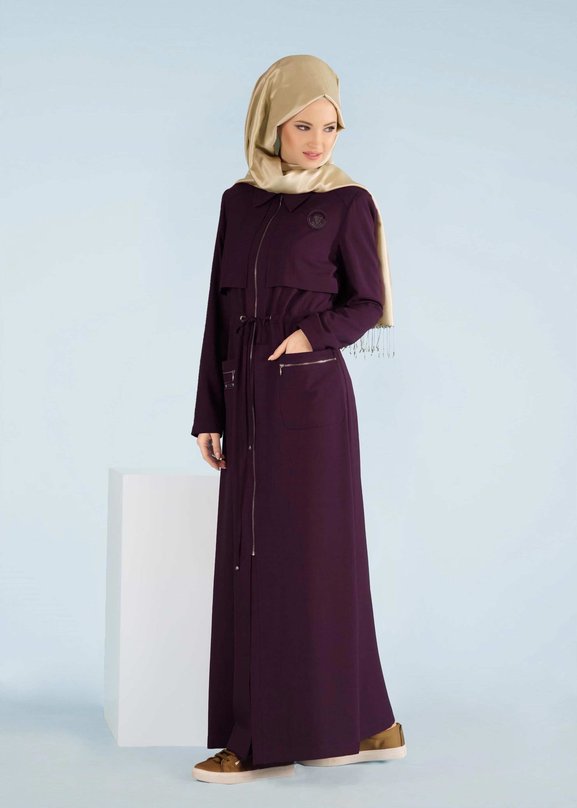 Tesettür giyim MÜRDÜM 1005 STİL 8563 PARDESÜ 38/46 TEK40