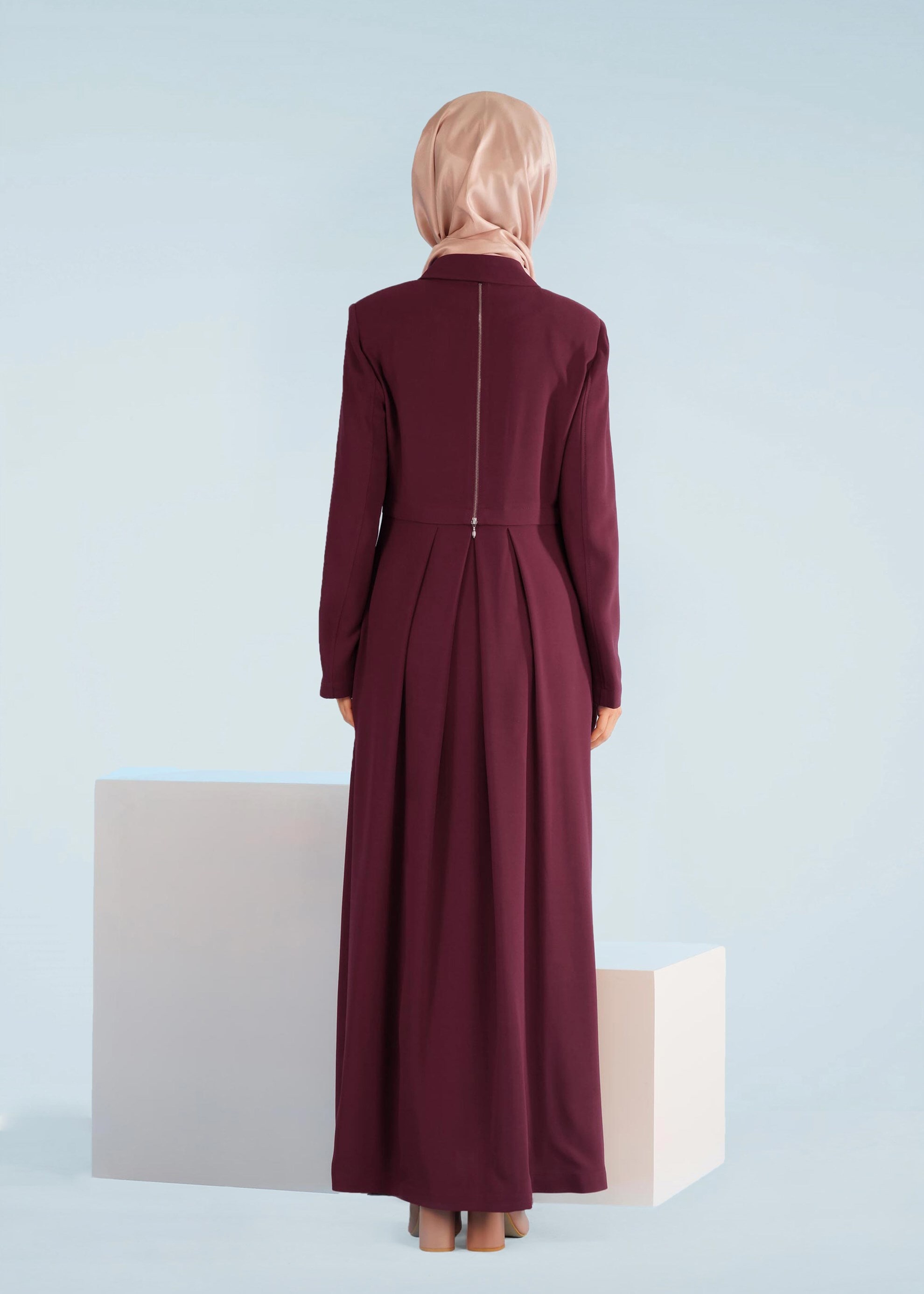 Tesettür giyim BORDO 1007 7515 PARDESÜ 38/44 TEK40