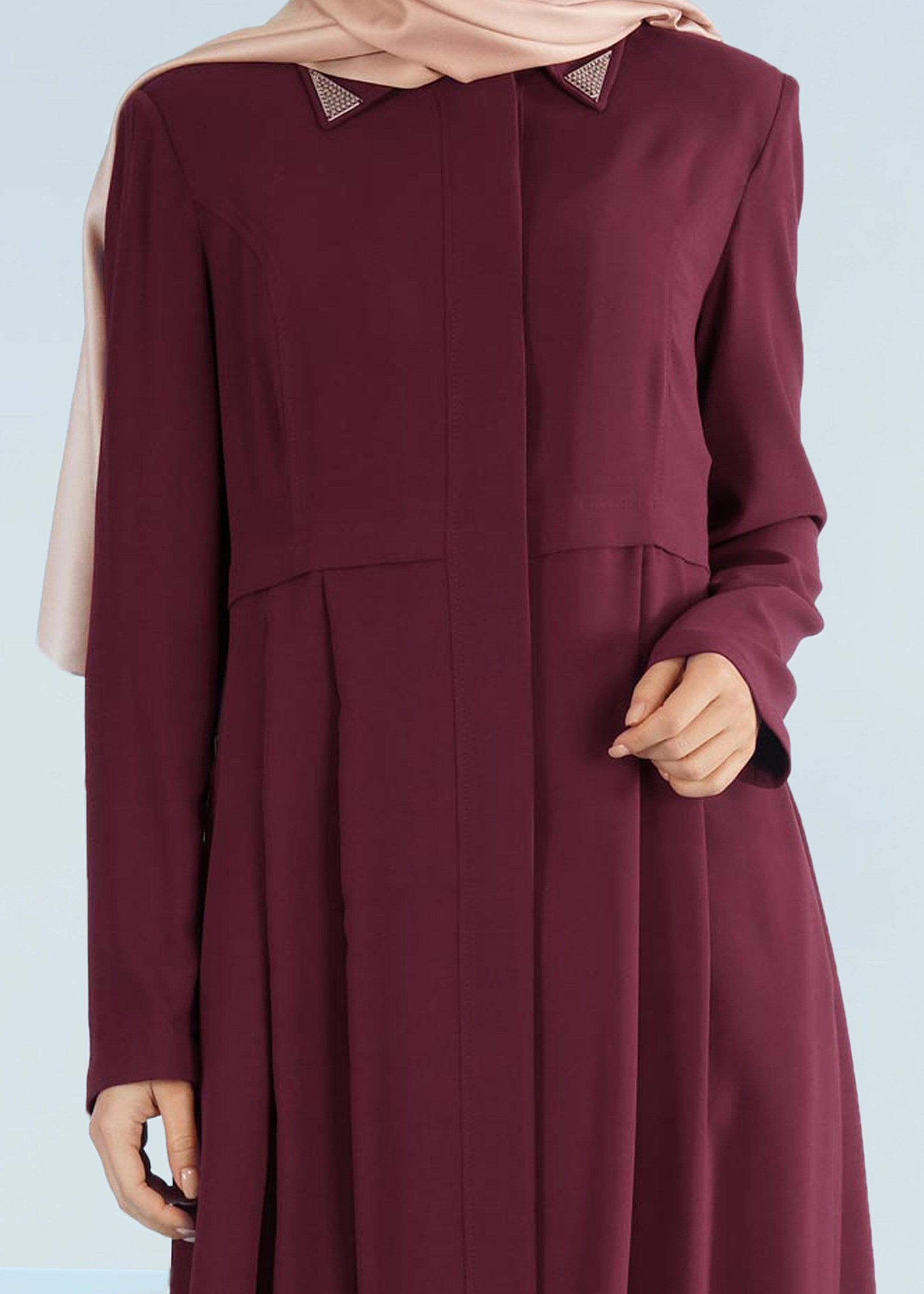 Tesettür giyim BORDO 1007 7515 PARDESÜ 38/44 TEK40