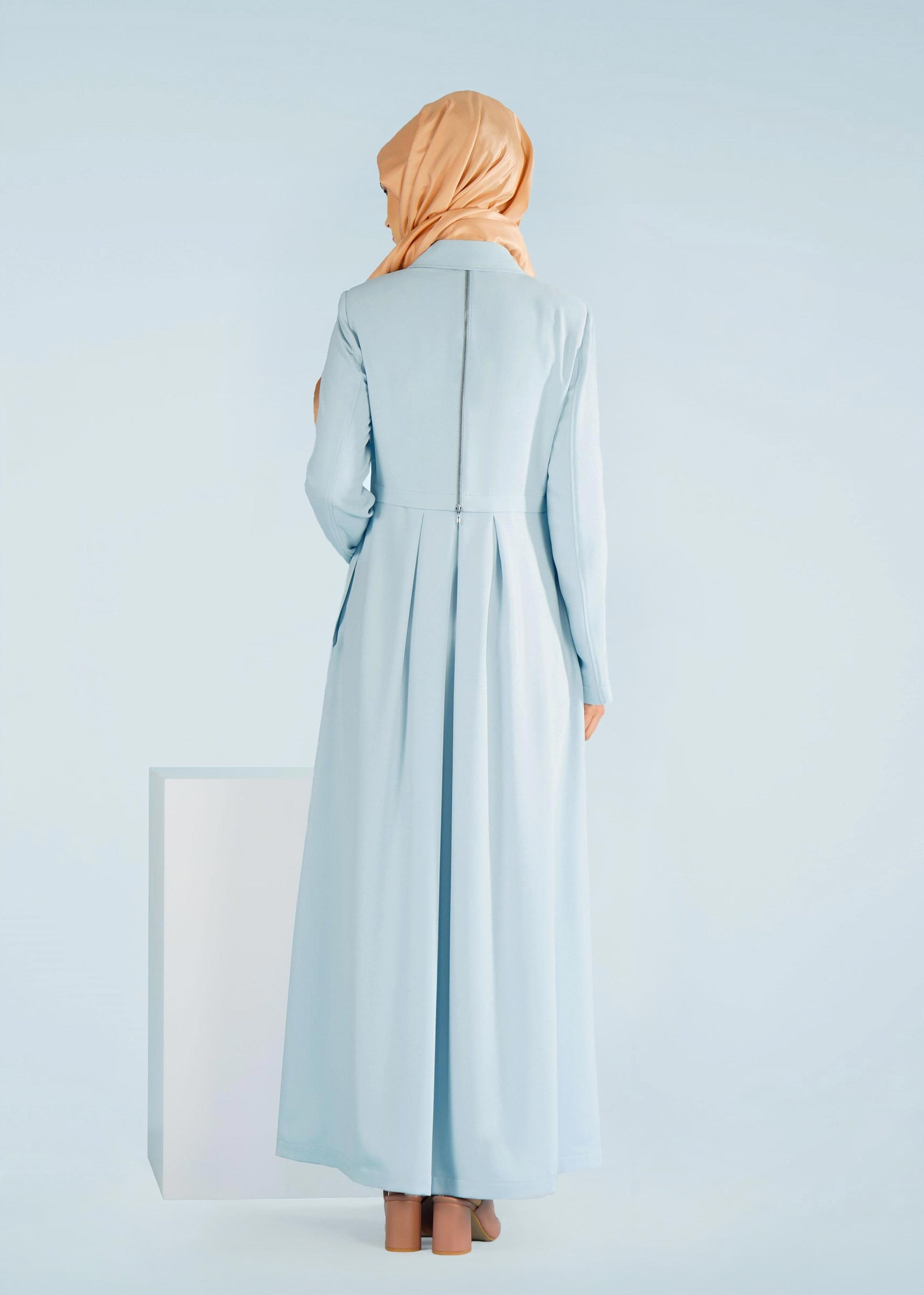 Tesettür giyim MAVİ 1007 7515 PARDESÜ 38/44 TEK40