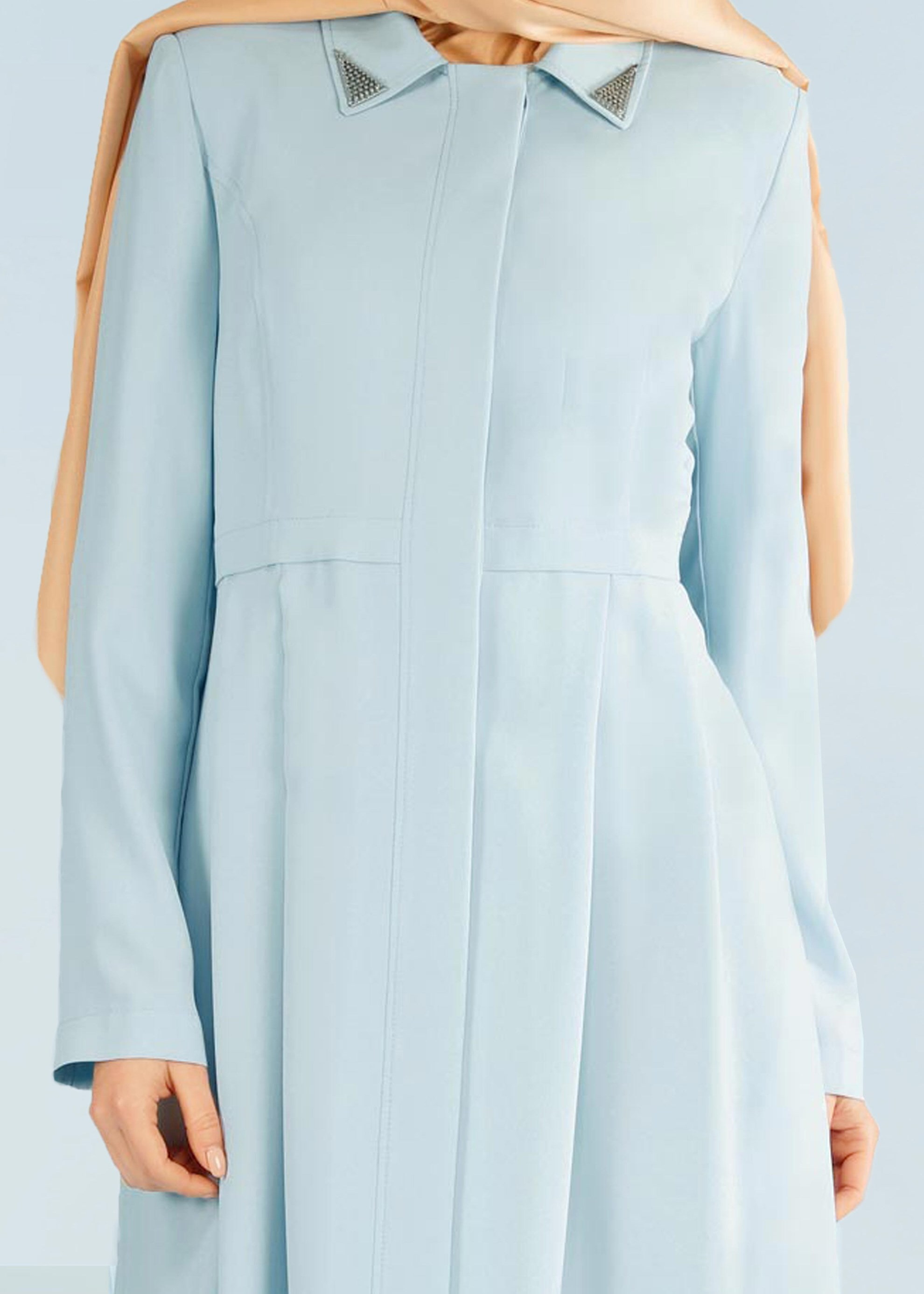 Tesettür giyim MAVİ 1007 7515 PARDESÜ 38/44 TEK40